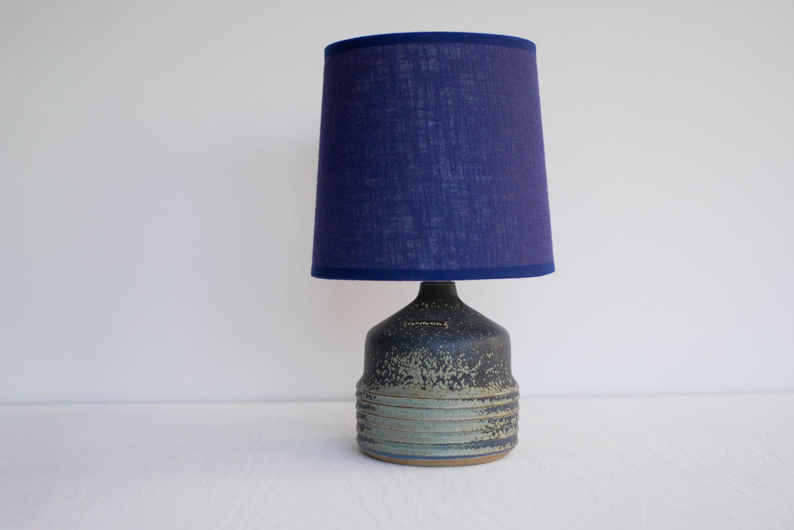Mid Century Modern Swedish Pottery Table Lamp By Rolf Palm For Hoganas Keramik, 1960 photo for sale