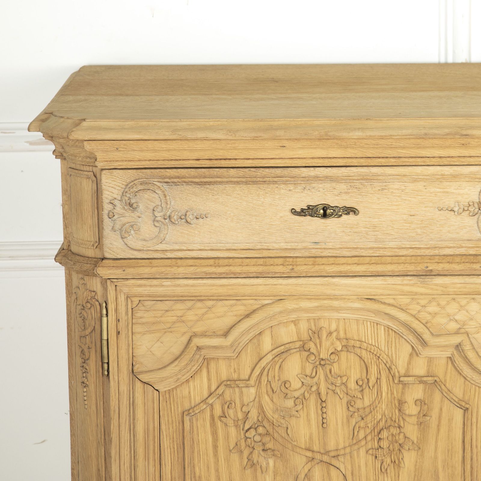 Early 19th Century Louis XVI Style Bleached Oak Buffet Antique French Carved Sideboard photo furniture