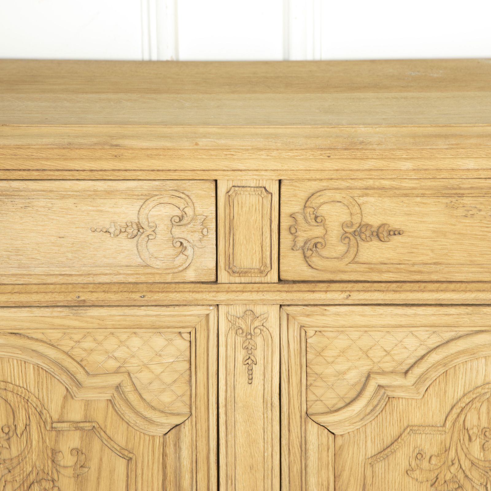 Early 19th Century Louis XVI Style Bleached Oak Buffet Antique French Carved Sideboard photo Furniture