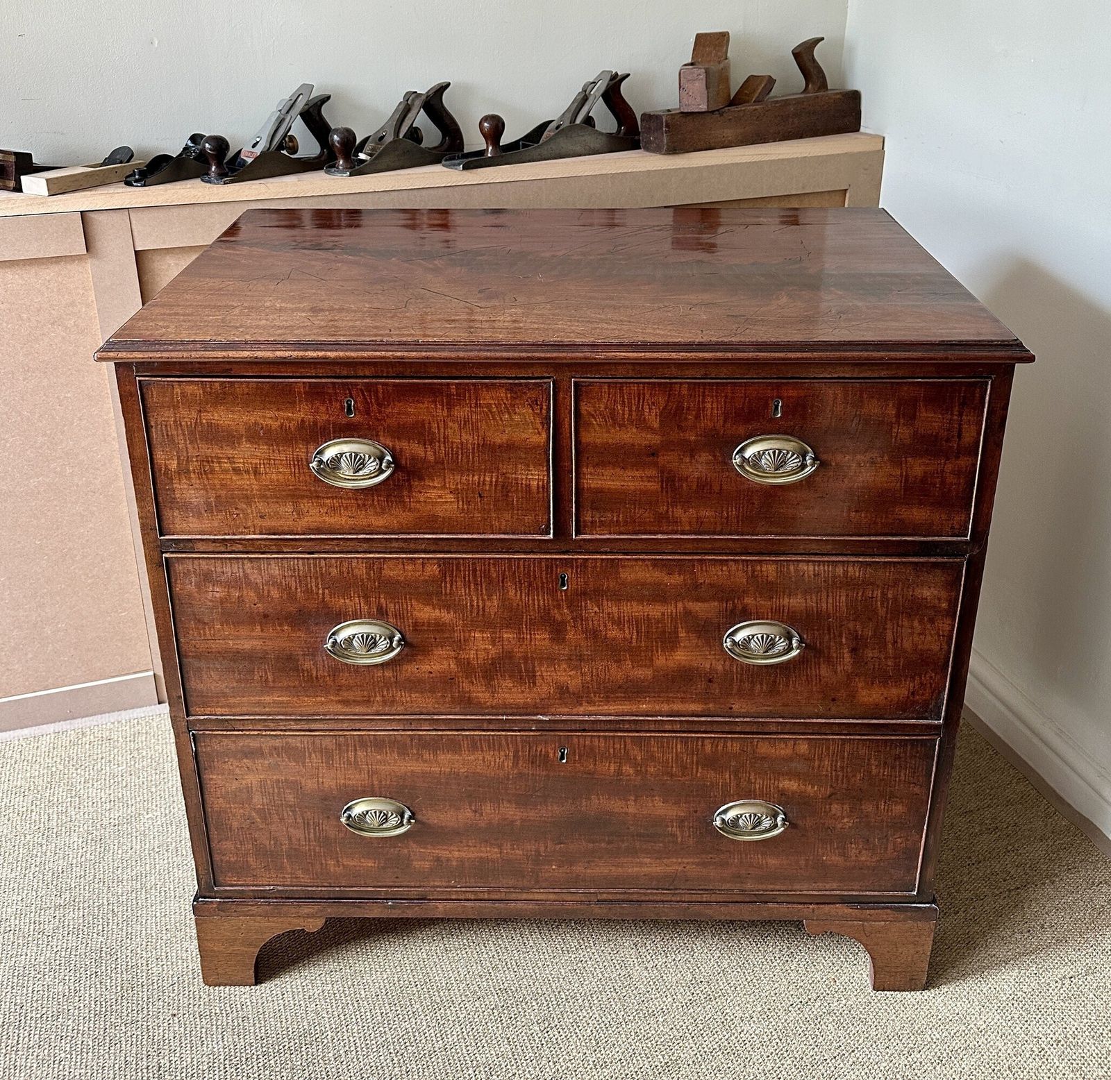 Small Chest Of Drawers Mahogany 92cm Wide