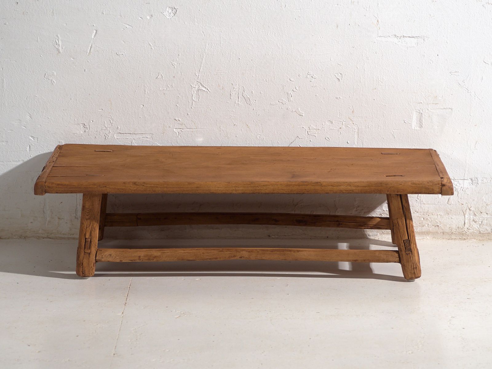 Antique Low Table In Pine Wood – China, Circa 1930 photo vinterior