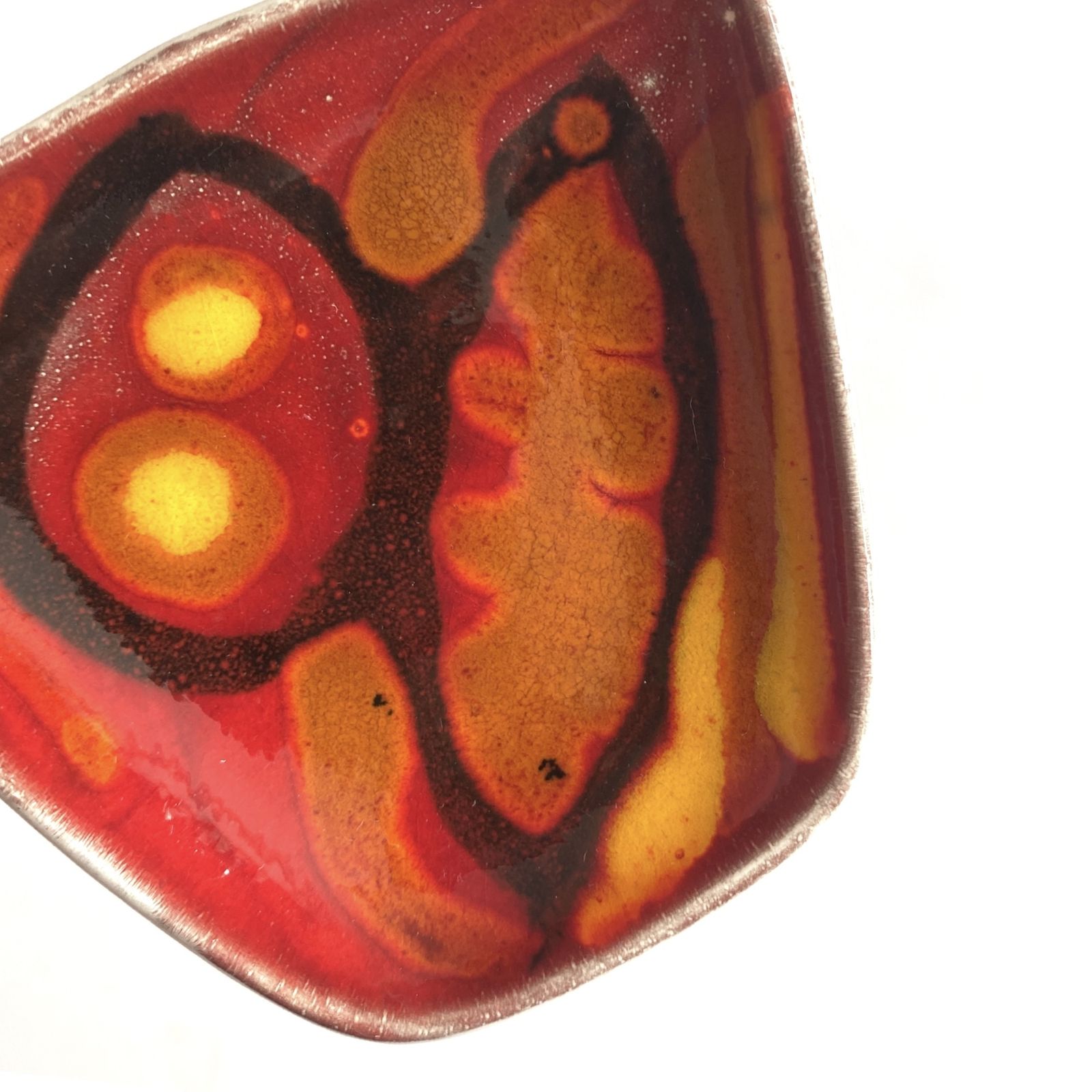 Pair Of Poole Pottery Delphis Pin Dishes, Shape 41 By Loretta Leigh, 1970 English Ceramics photo buy