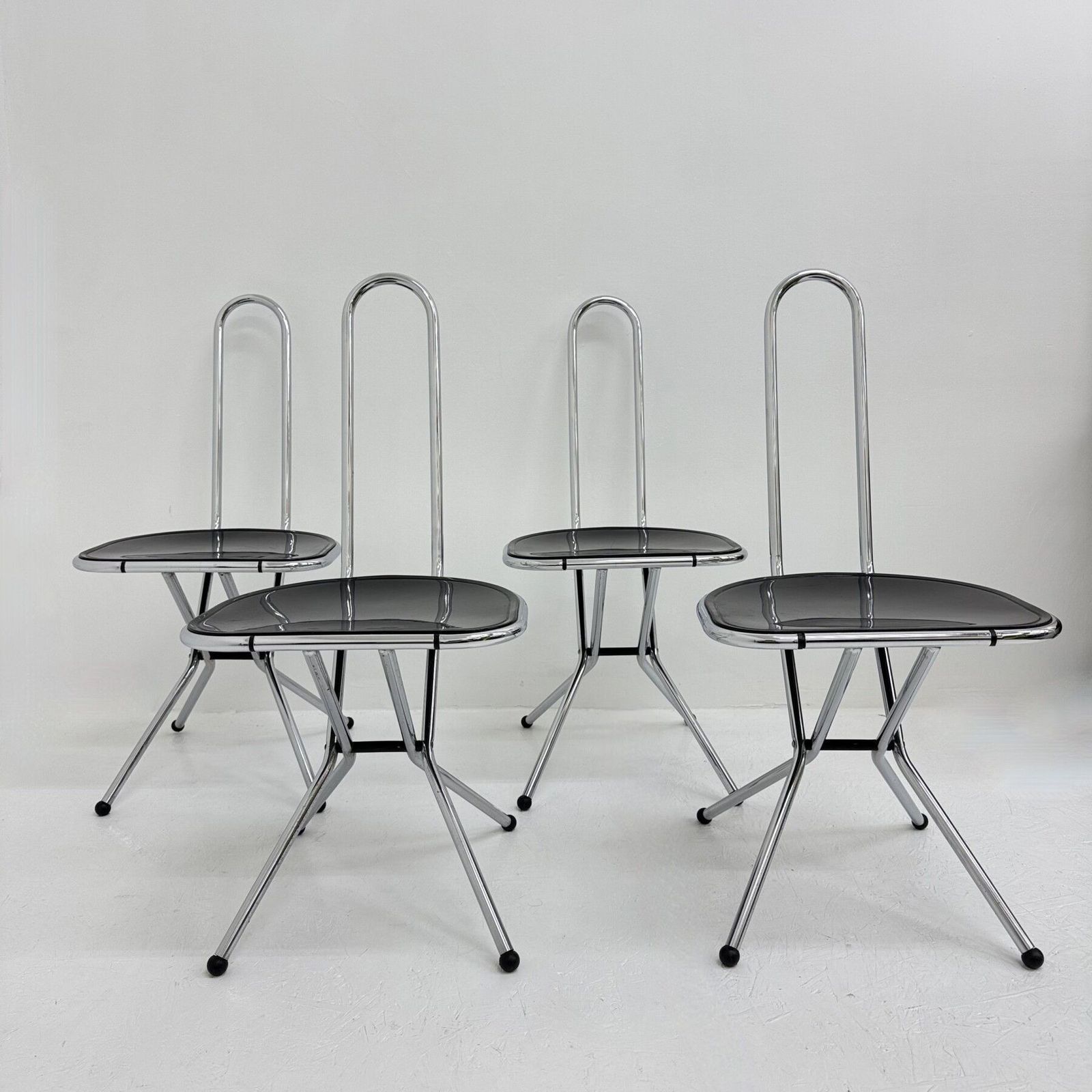 Set Of 4 Post Modern Folding Chairs By Niels Gammelgaard For Ikea , 1980’s photo for sale