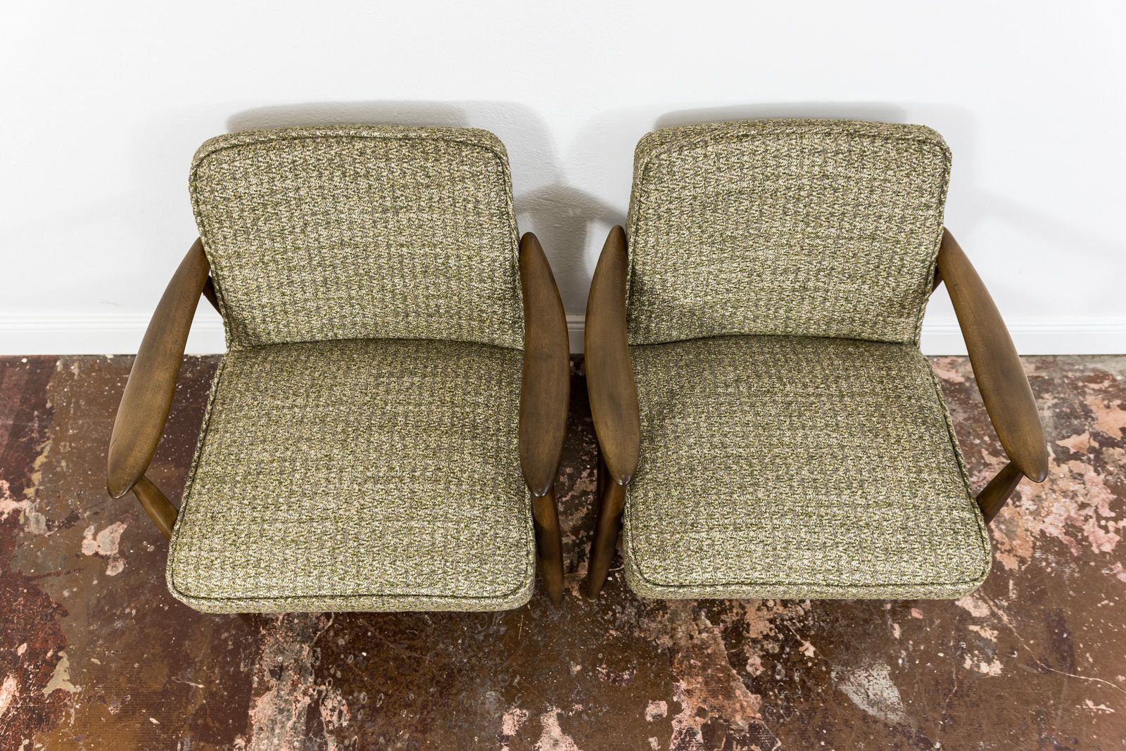 photo vintage Mid Century Armchairs, Gfm 87 By Juliusz Kędziorek, Poland, 1960's, Set Of 2