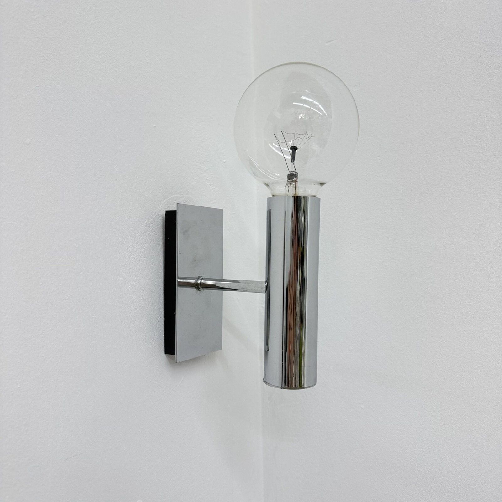 Vintage Hustadt Leuchten Chrome Wall Lamp Spot , 1970s , Germany photo Lighting
