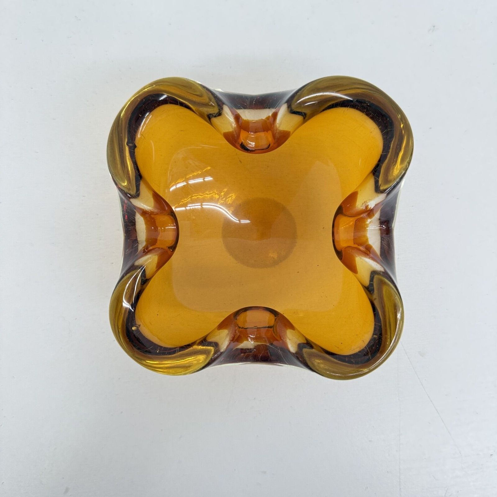 photo vintage Mid-Century Design Set van 4 Murano Summers Glazen Schalen, jaren 1970