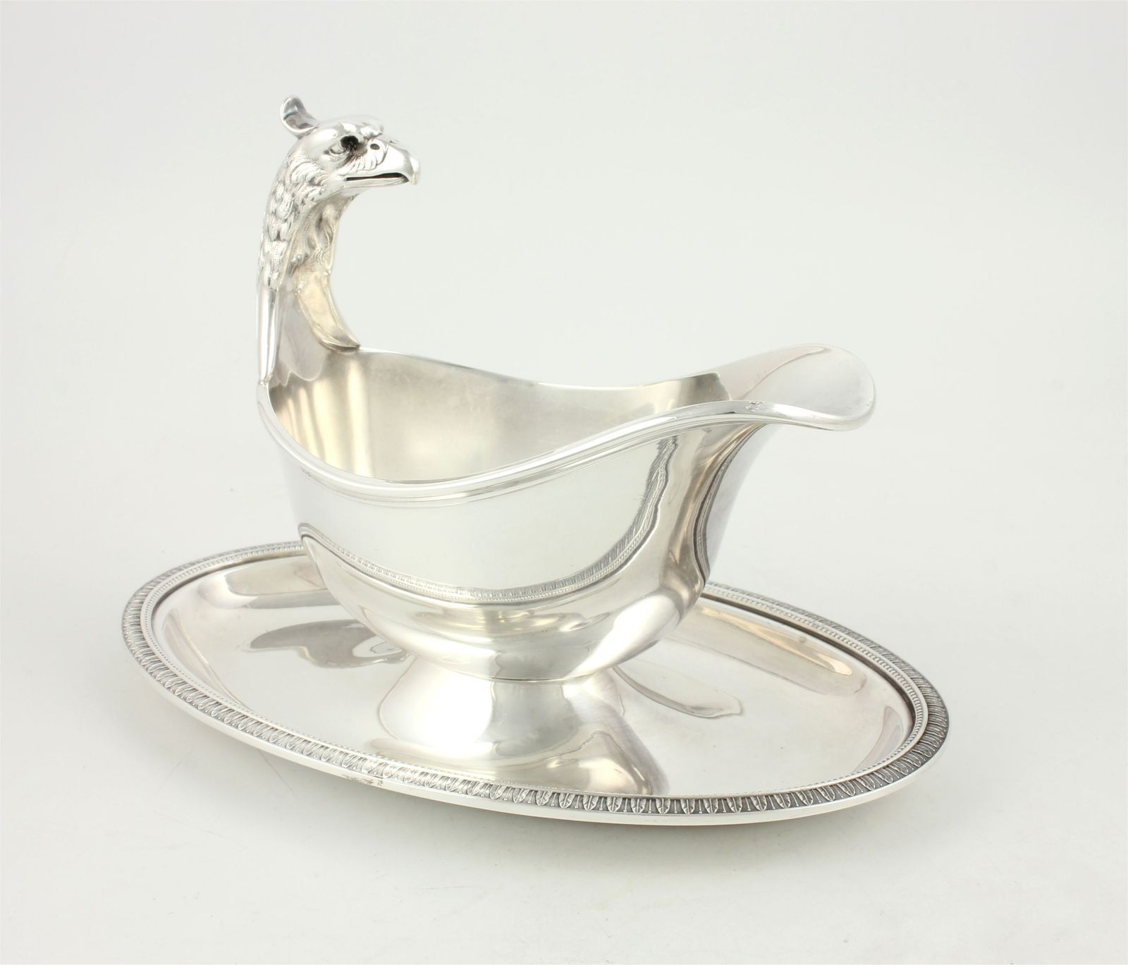 photo furniture Silver Plate Christofle Gallia Eagle Sauce Boat. French Gravy Sauciere.