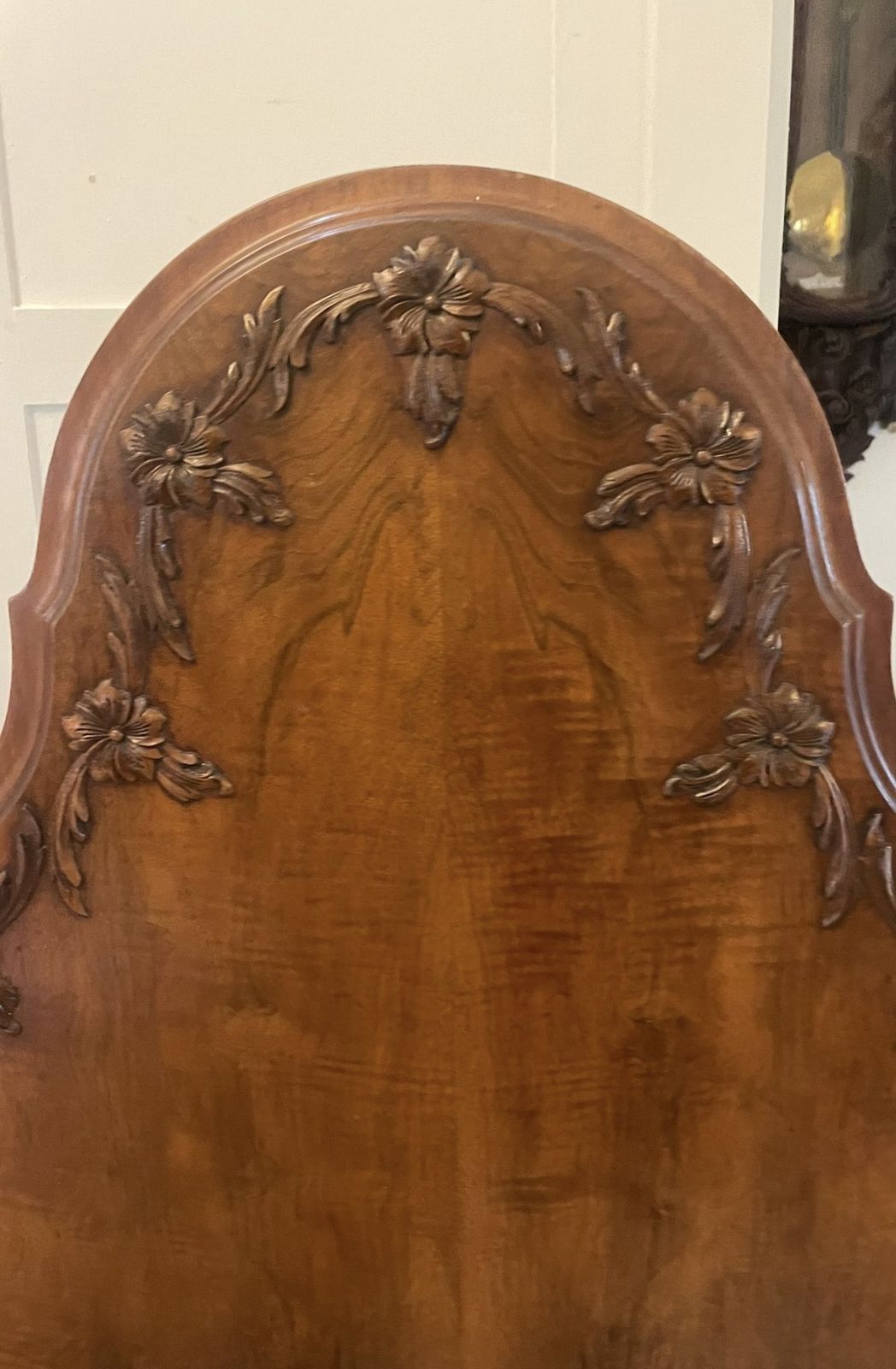 Antique Pair Of Quality Carved Burr Walnut Single Beds photo Furniture