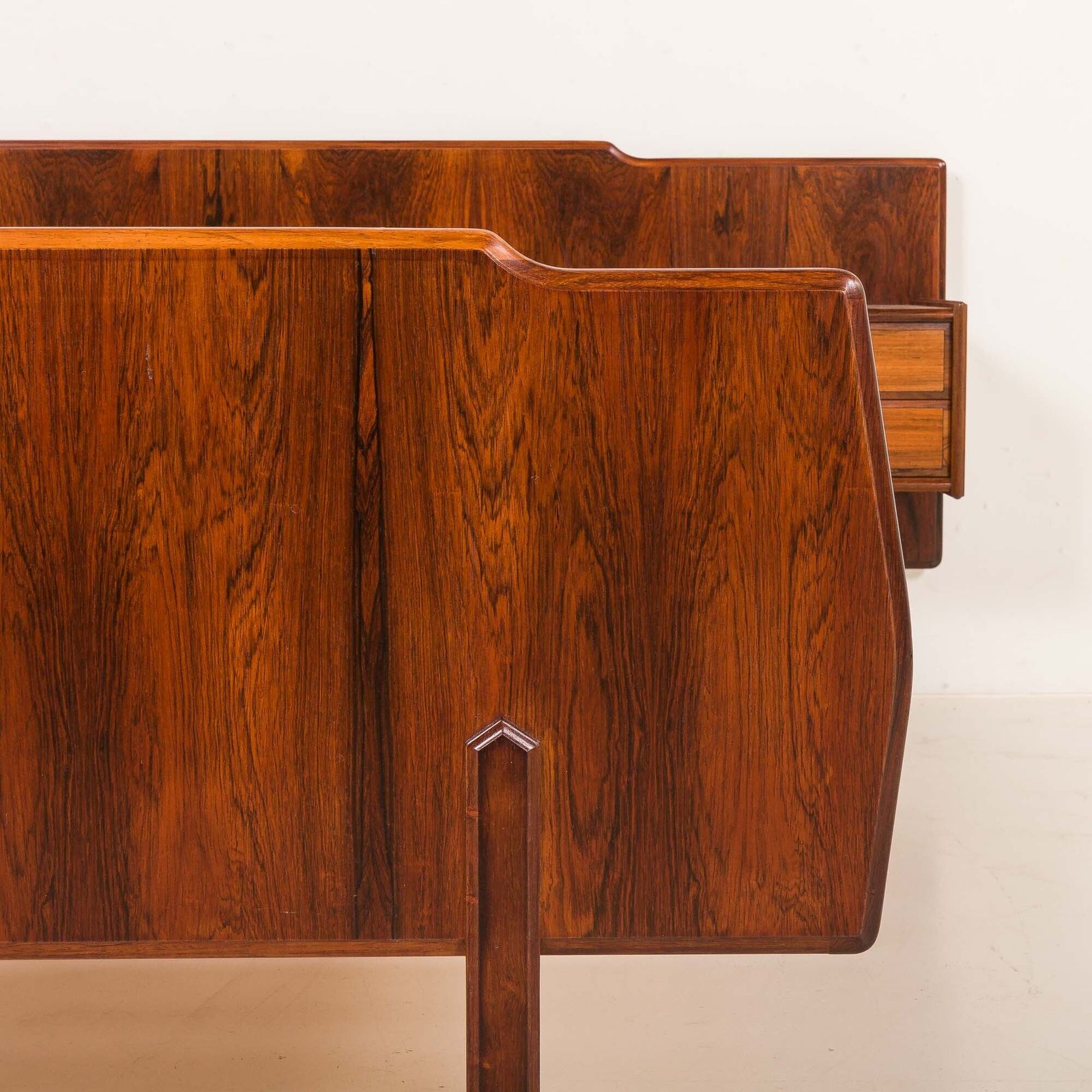 Mid Century Queen Size Scandinavian Bed In Rosewood 1960s photo vinterior