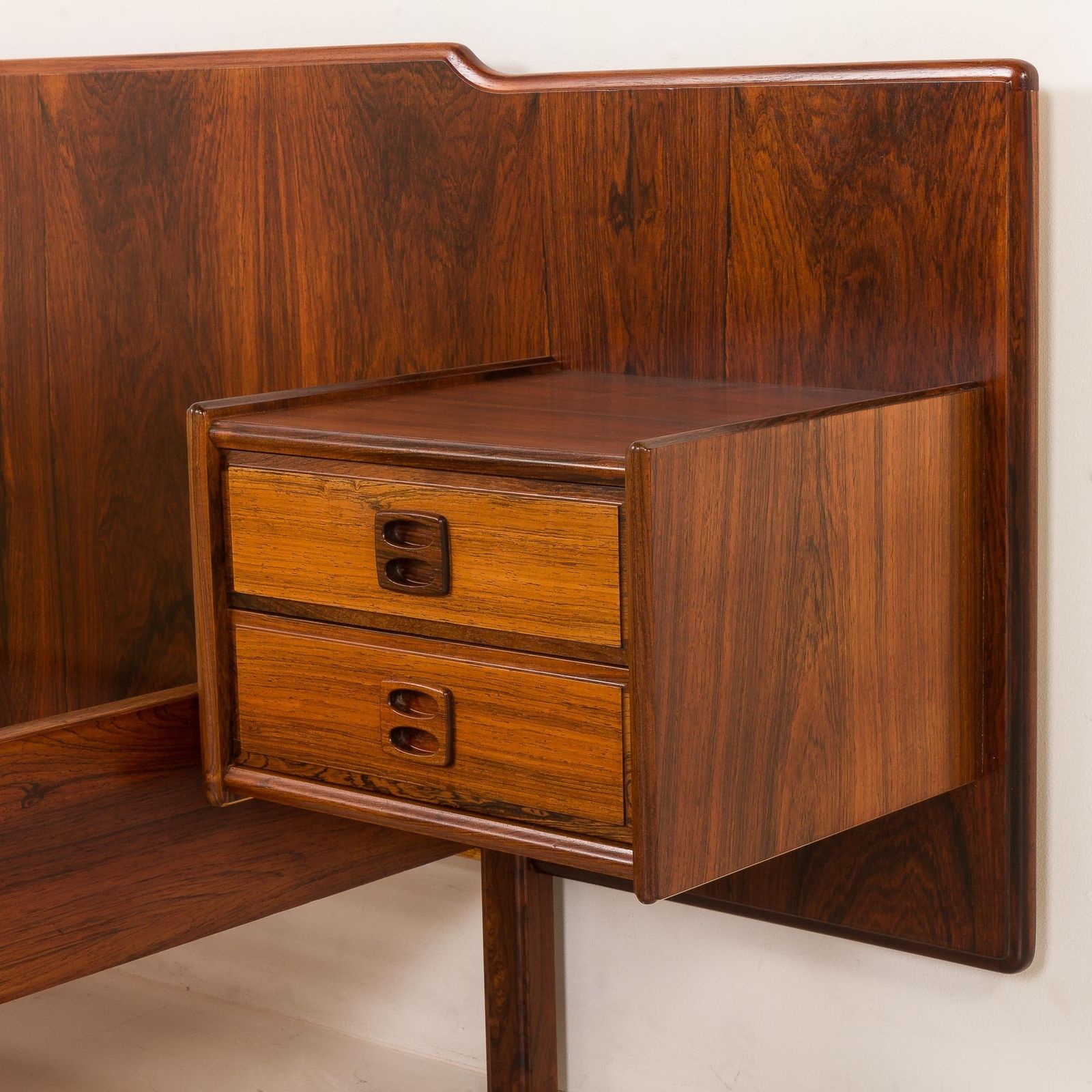 Mid Century Queen Size Scandinavian Bed In Rosewood 1960s photo buy