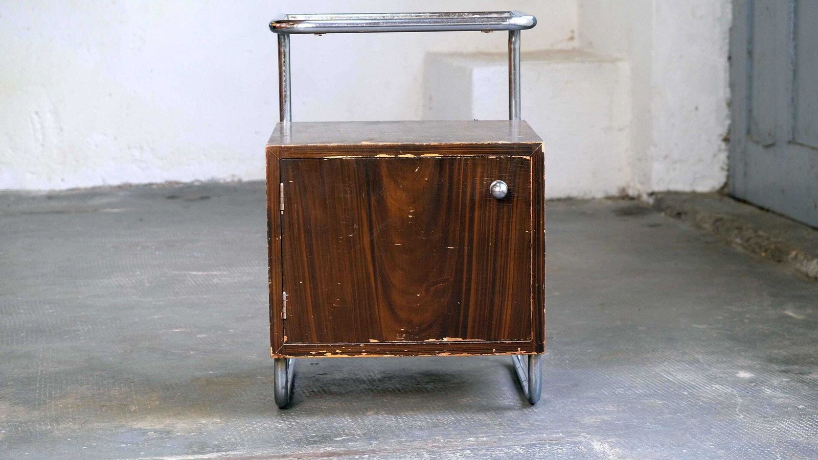 Bauhaus Bedside Table With Wood Painting #10 photo furniture