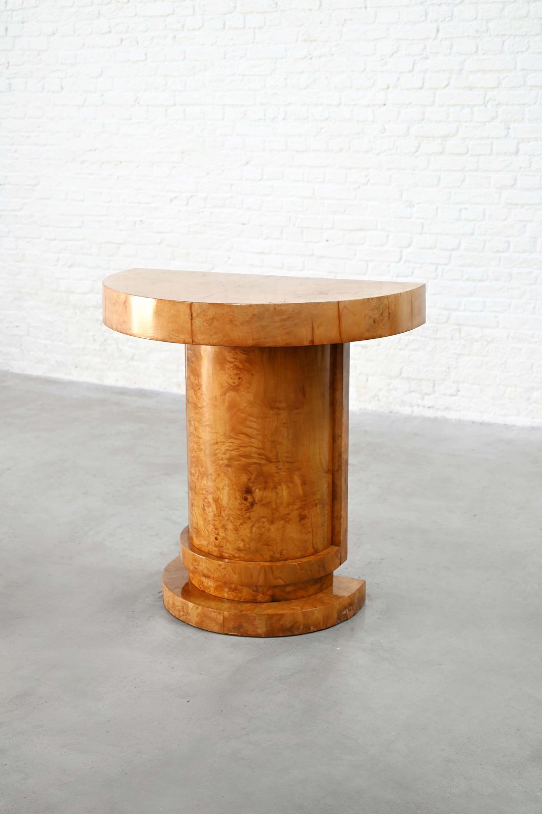Art Deco Burl Wood Console Table, France, 1930s photo for sale