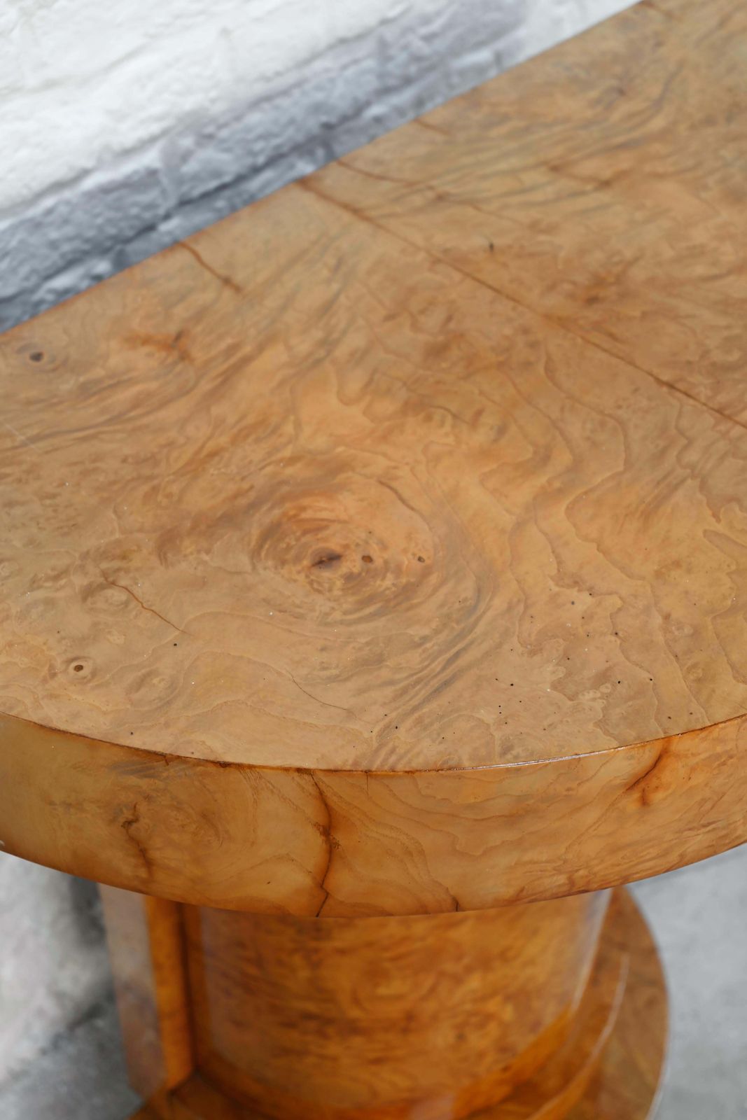 Art Deco Burl Wood Console Table, France, 1930s photo 2821.0