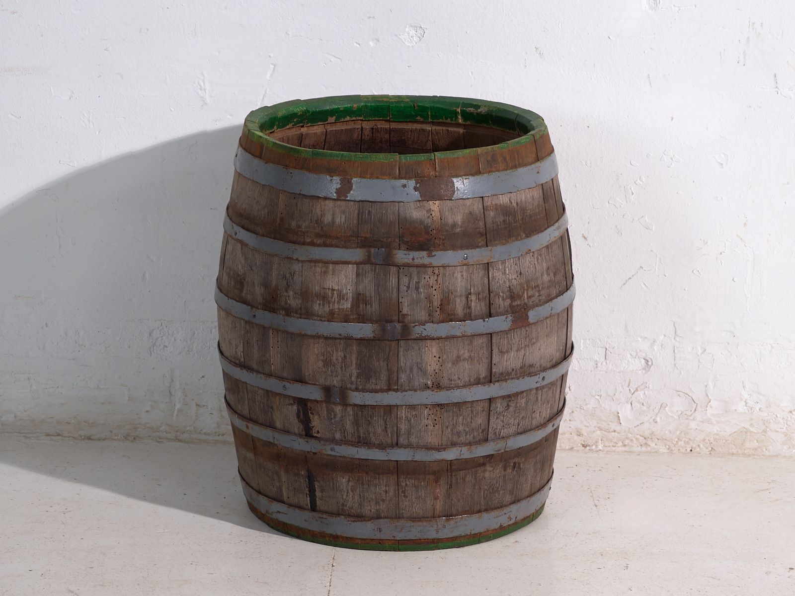 Antique Wooden Barrel With Iron Straps – Central Europe, Circa 1920 photo 343.0