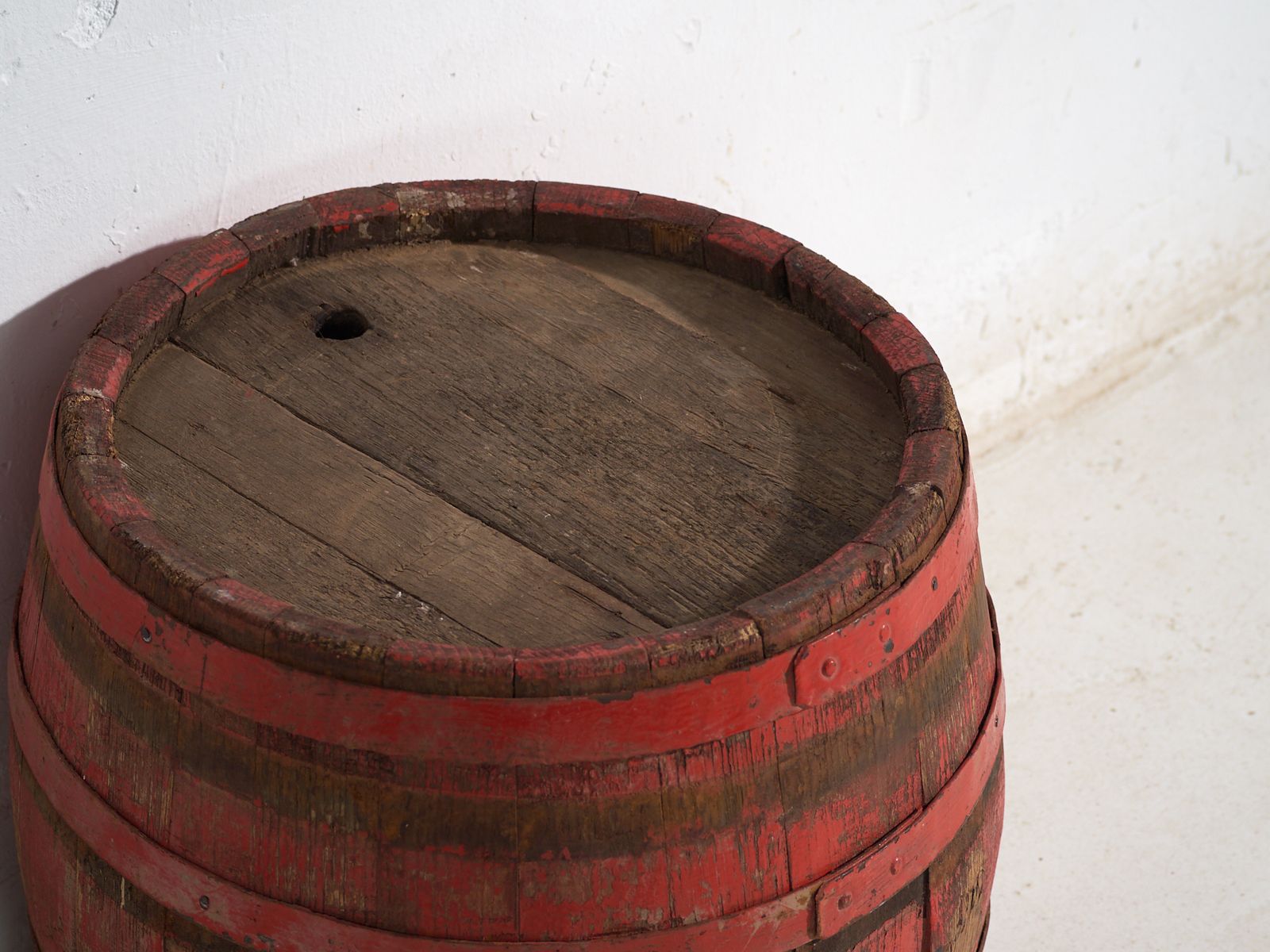 Antique Wooden Barrel With Iron Straps – Central Europe, Circa 1920 photo furniture