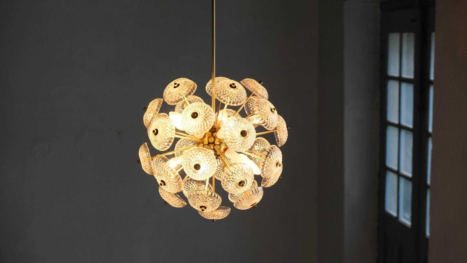 Pendant Lamp / Chandelier By Kamenický šenov "Dandelion", 1970s