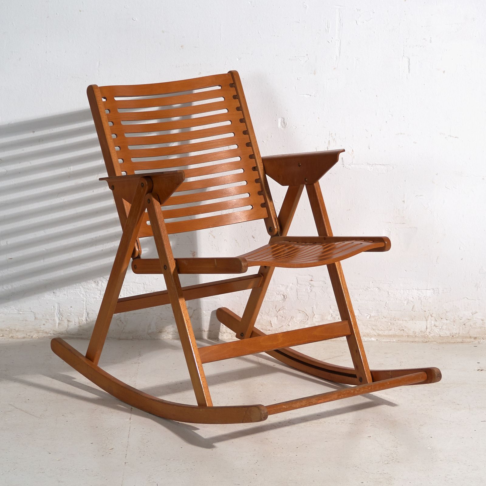 Antique Folding Rex Rocking Chair By Niko Kralj – Slovenia, Circa 1970