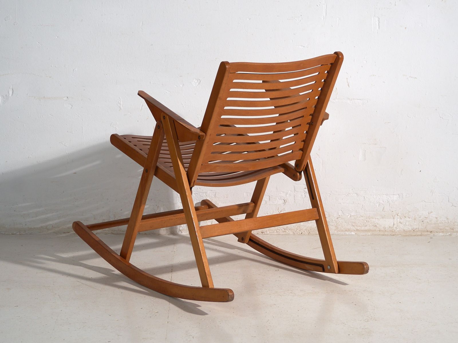 Antique Folding Rex Rocking Chair By Niko Kralj – Slovenia, Circa 1970 photo vintage