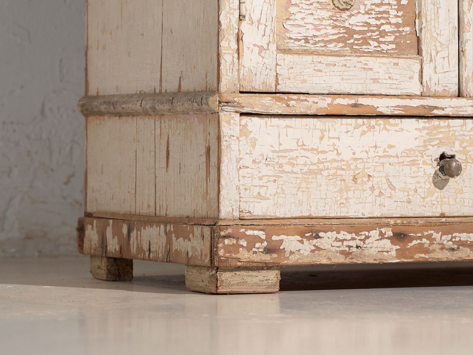 Antique Distressed Cabinet In Pine Wood – Central Europe, Circa 1900 photo for sale