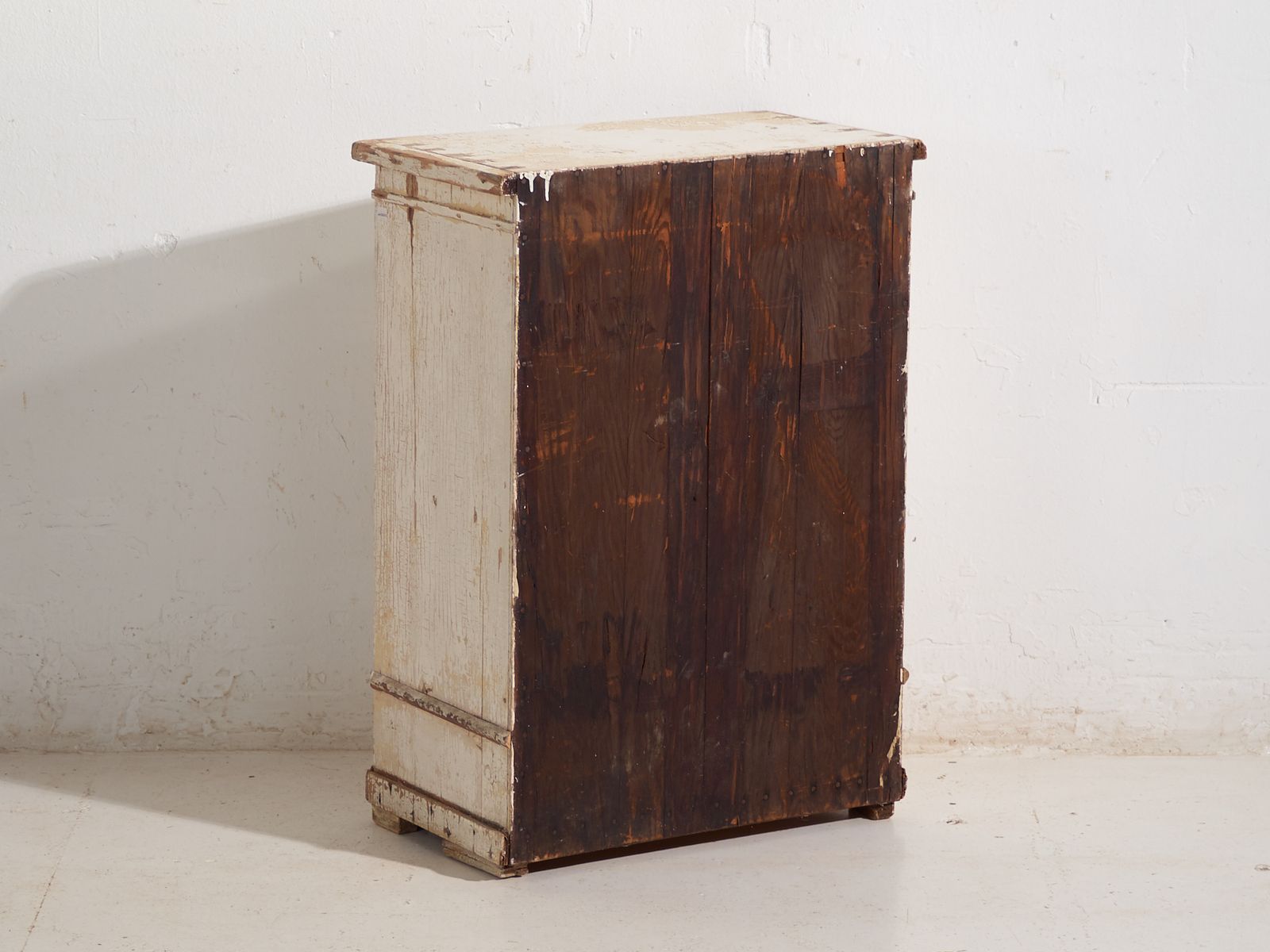 photo for sale Antique Distressed Cabinet In Pine Wood – Central Europe, Circa 1900