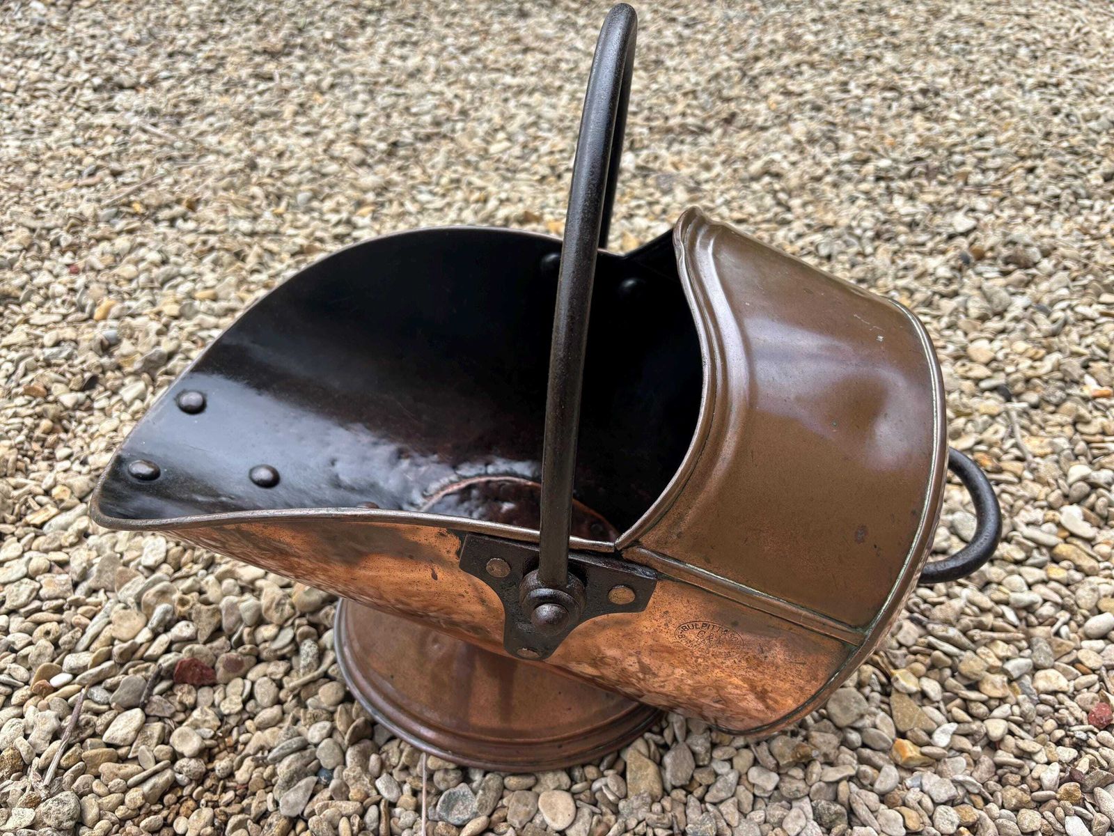 Victorian Copper Helmet Coal/ Log Scuttle By Bulpitt & Sons Birmingham 1900 . photo buy