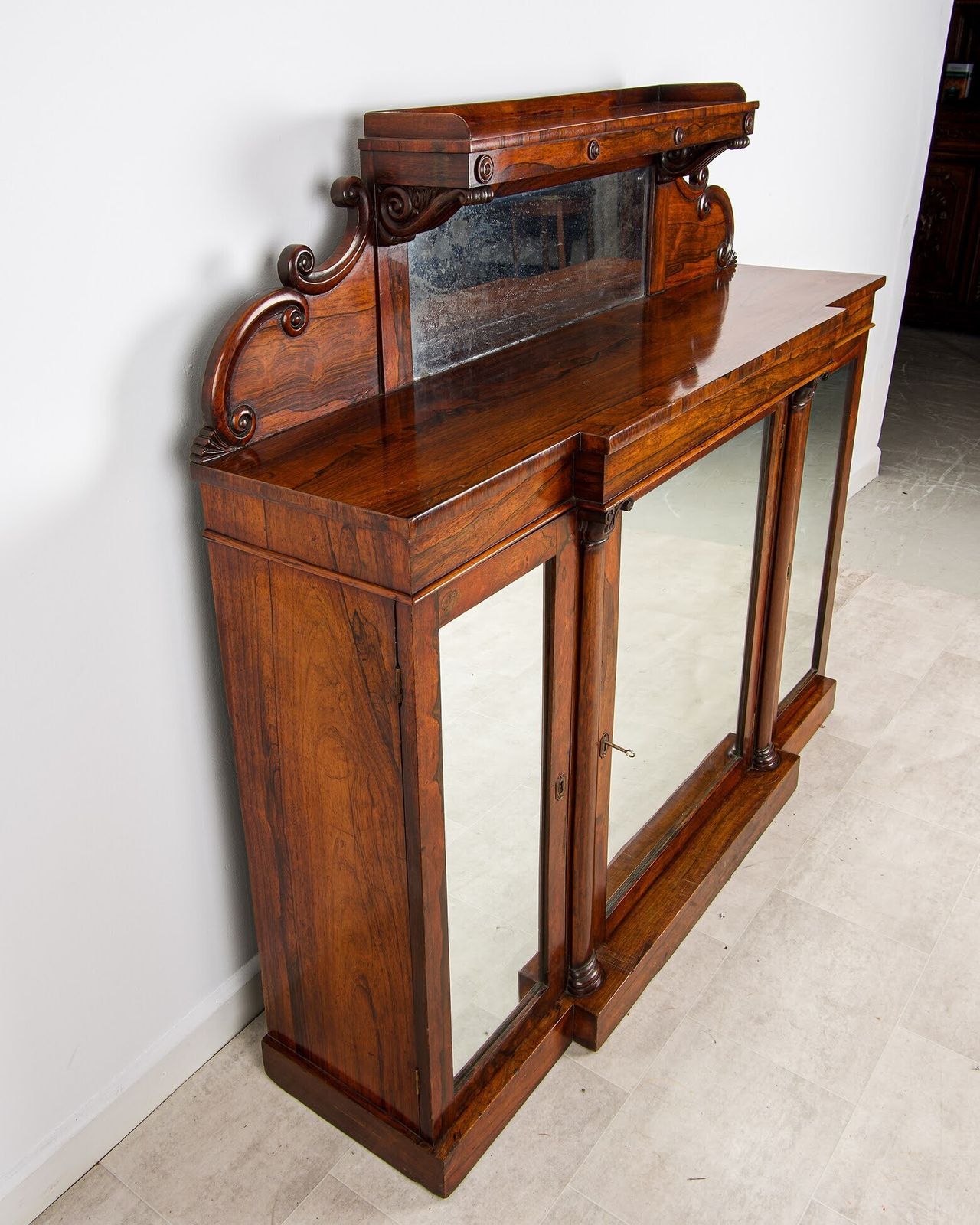 Antique William IV Rosewood Chiffonier Side Cabinet, Circa 1835 photo vinterior