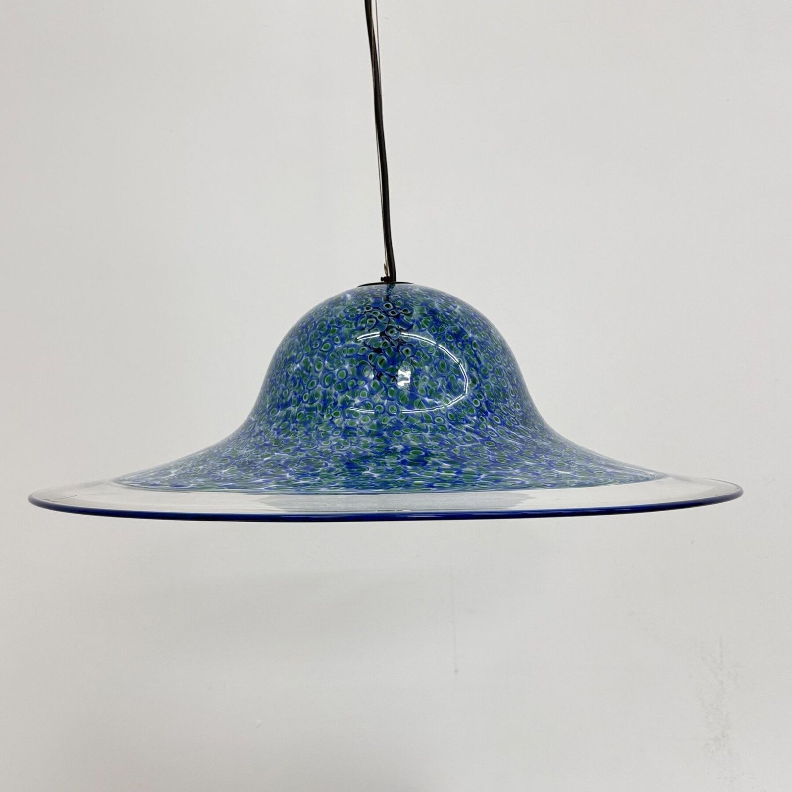 photo vinterior Blue Murano Glass Hanging Lamp Neverrino By Gae Aulenti For Vistosi Italy , 1970s