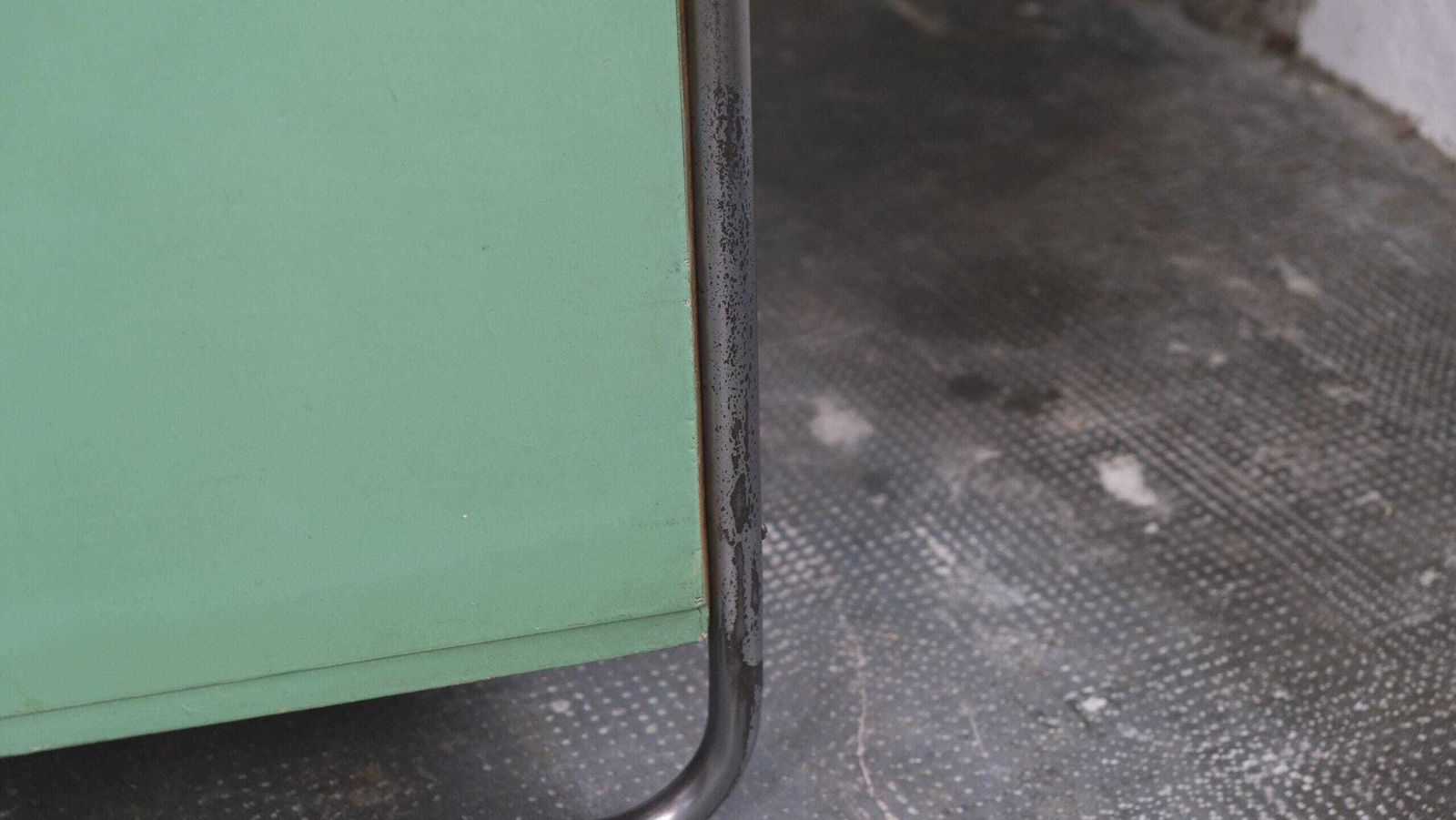 photo furniture Set Of Two Bauhaus Bedside Tables In Mint Green