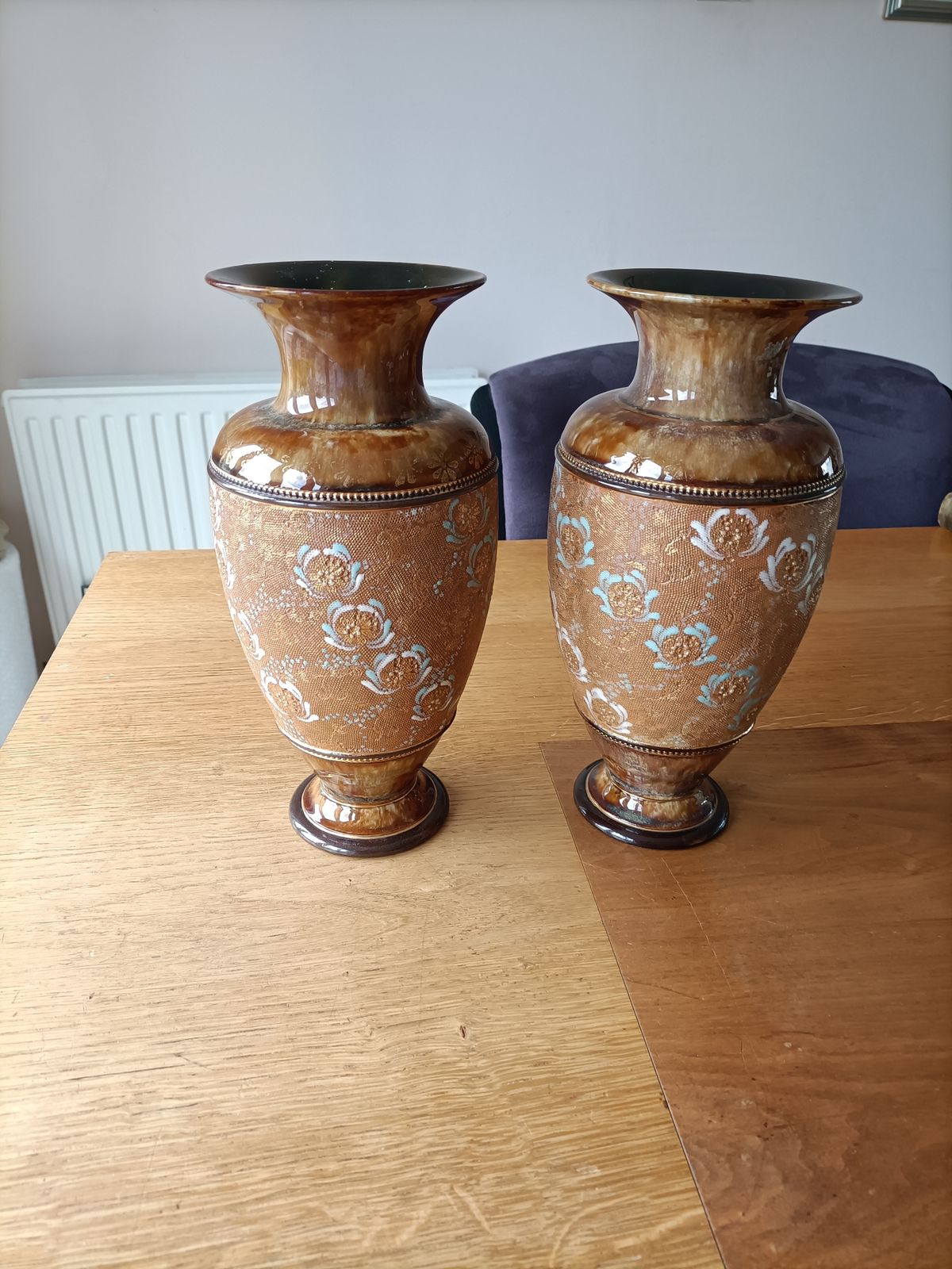 A Pair Of Royal Doulton Slaters Patent Baluster Vases photo furniture