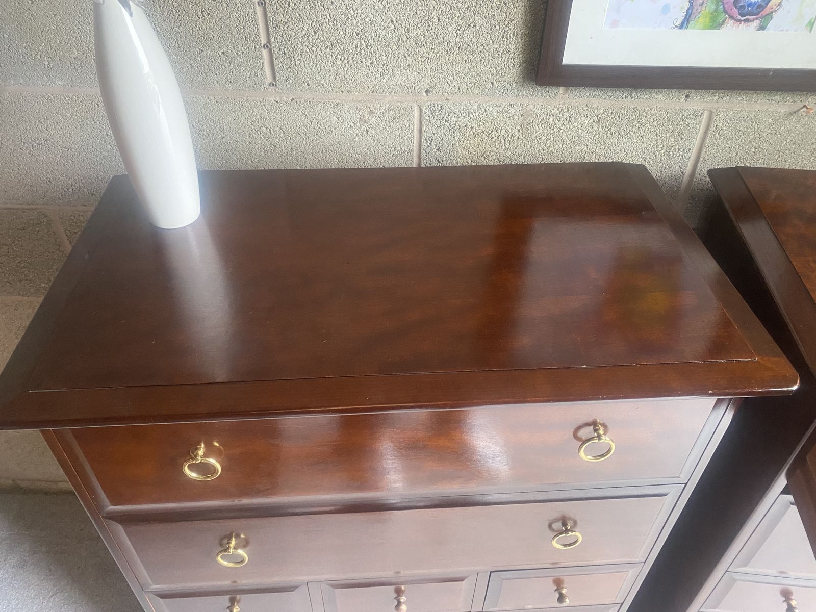A Handsome Matching Pair Of Vintage Stag Minstrel Tallboy Chests, photo vinterior