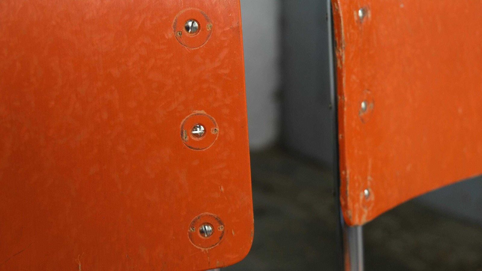 One Of Two Bauhaus Cantilever Chairs By Vichr In Orange photo for sale