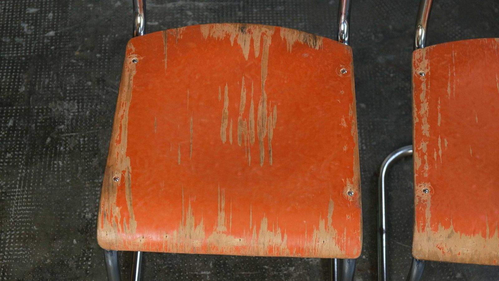 One Of Two Bauhaus Cantilever Chairs By Vichr In Orange photo Furniture