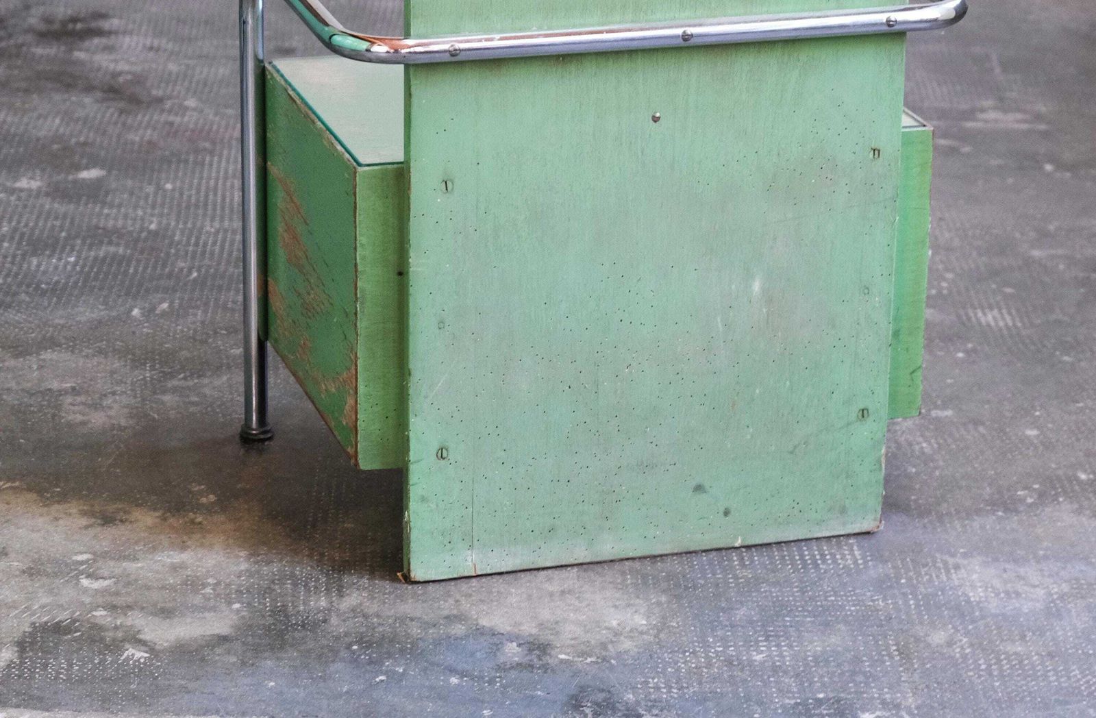 Bauhaus Mirrored Chest Of Drawers By Vichr In Lime Green photo vintage