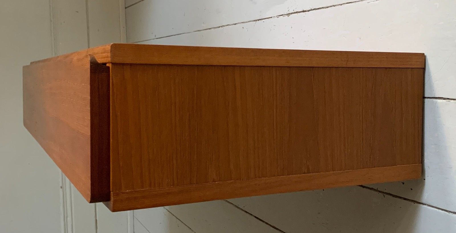 Mid Century Teak Beaver & Tapley 33 Floating Drawer / Shelf  W/ Mounting Bracket photo furniture