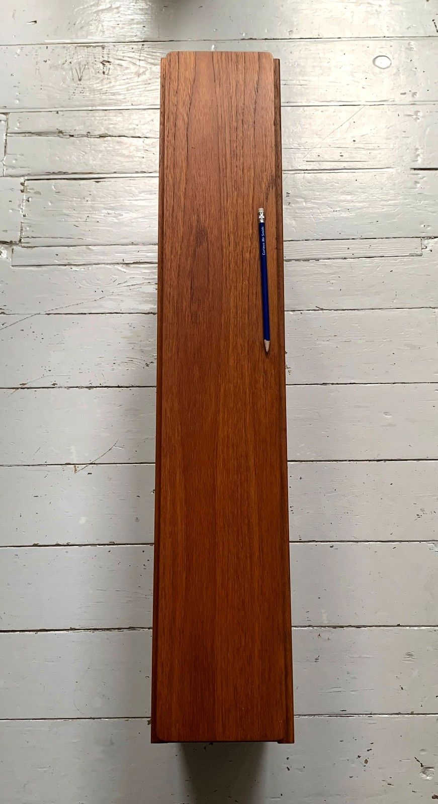 photo for sale Mid Century Teak Beaver & Tapley 33 Floating Drawer / Shelf  W/ Mounting Bracket