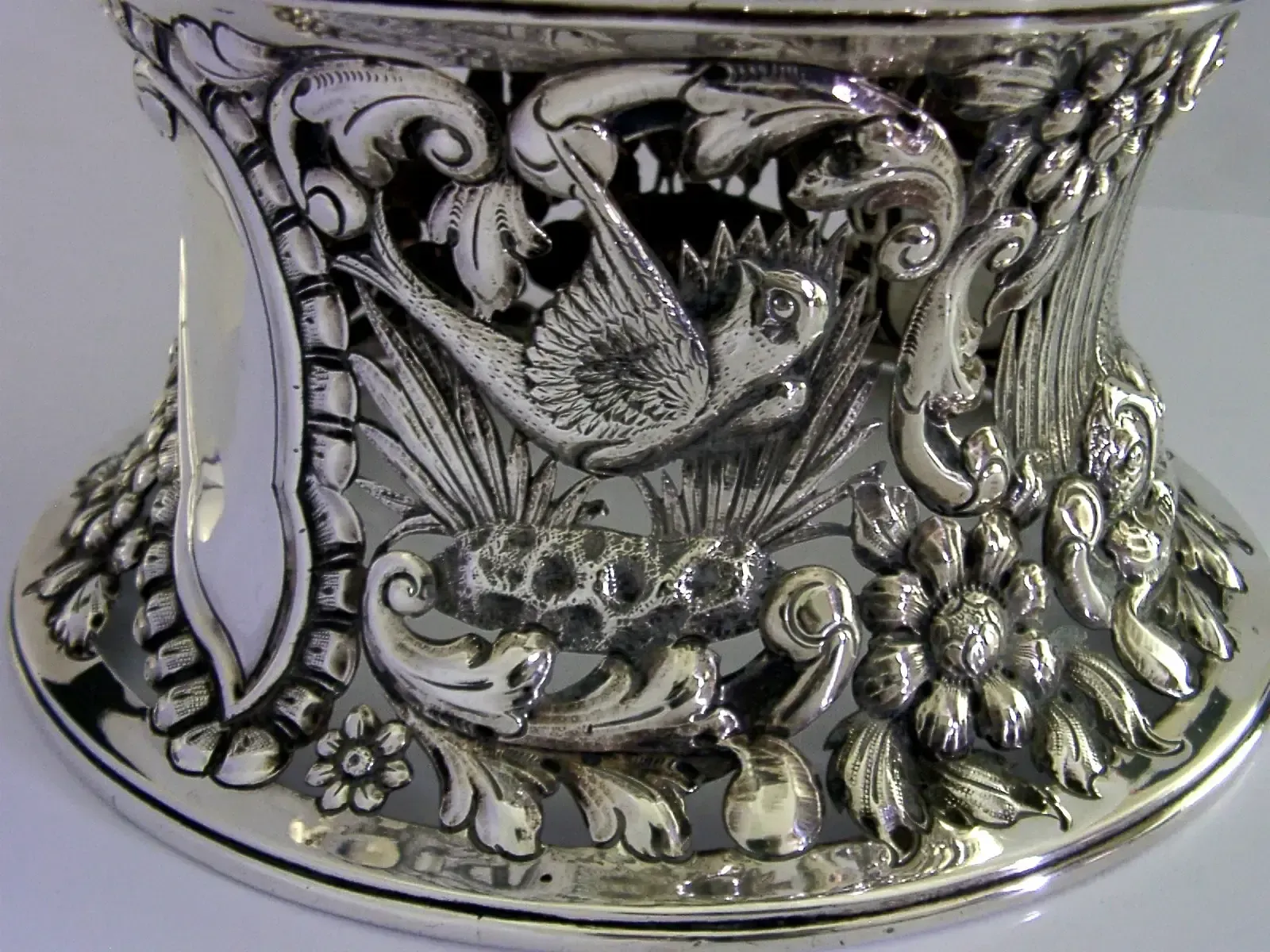 Porte-plat en argent massif sterling, Chester 1900, époque victorienne - 464 g photo buy