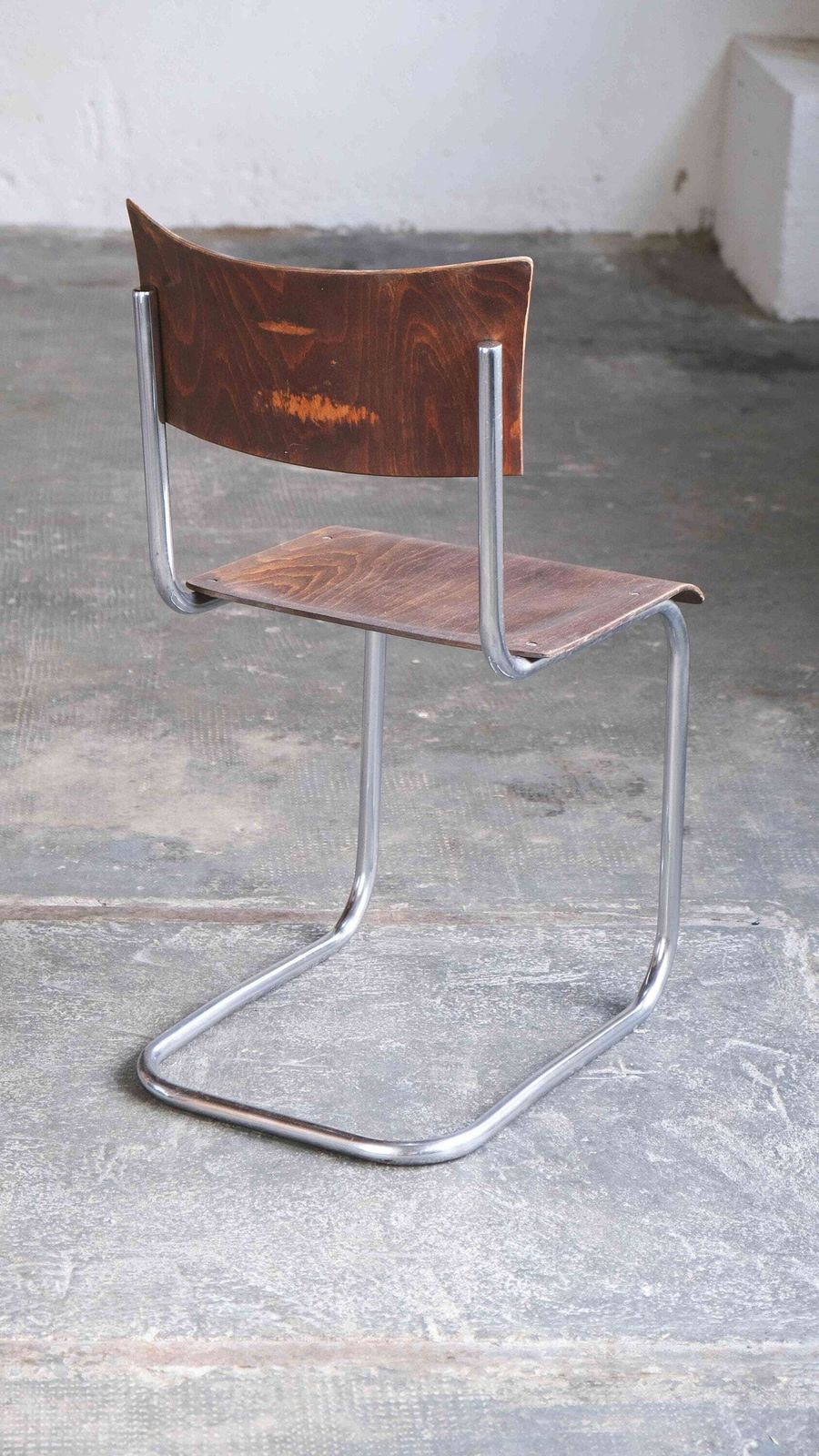 Bauhaus Cantilever Chair After Mart Stam, Dark Brown photo vintage