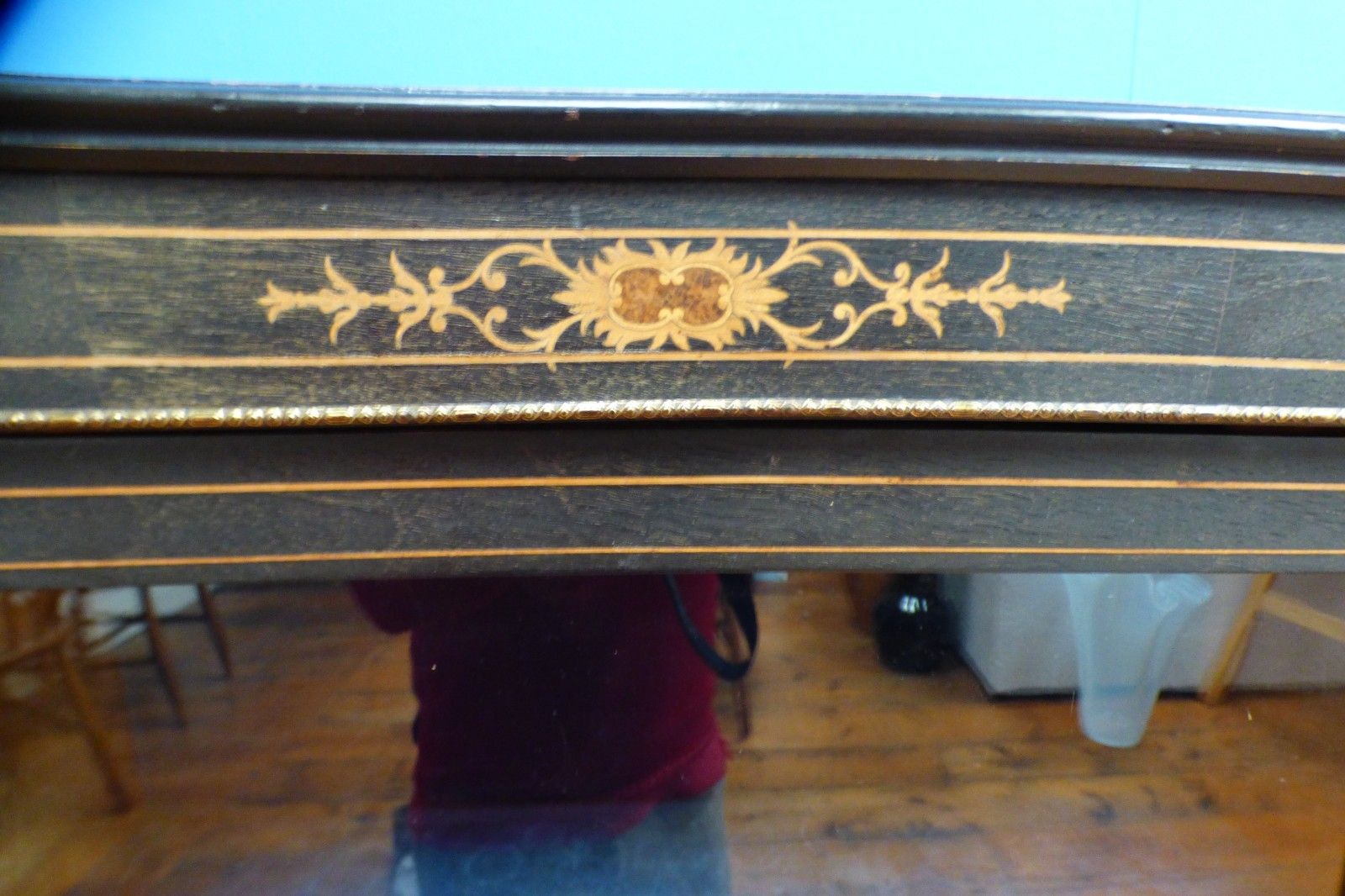 photo furniture Victorian Ebonised Pier Display Glazed Cabinet Ornate Details Uk Delivery