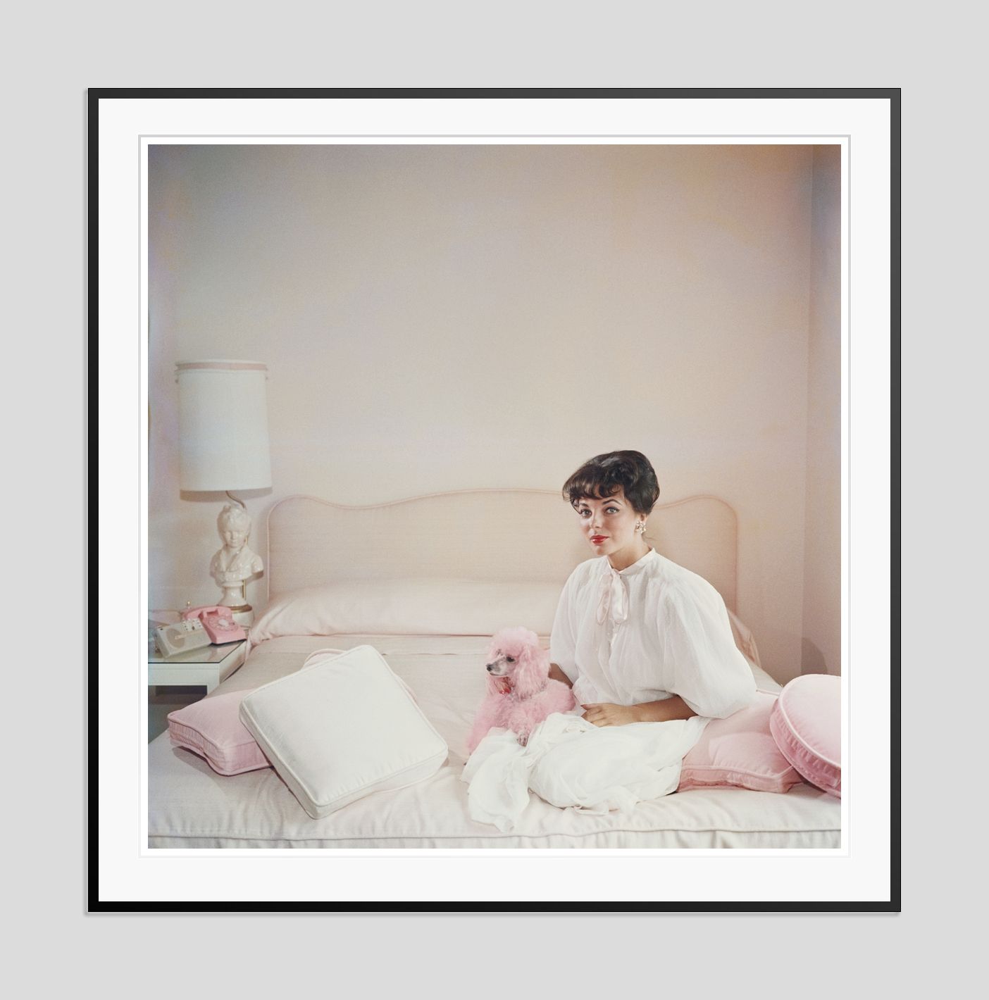 Slim Aarons 'Pink Accessory' Archival Pigment Print Framed In Black photo furniture