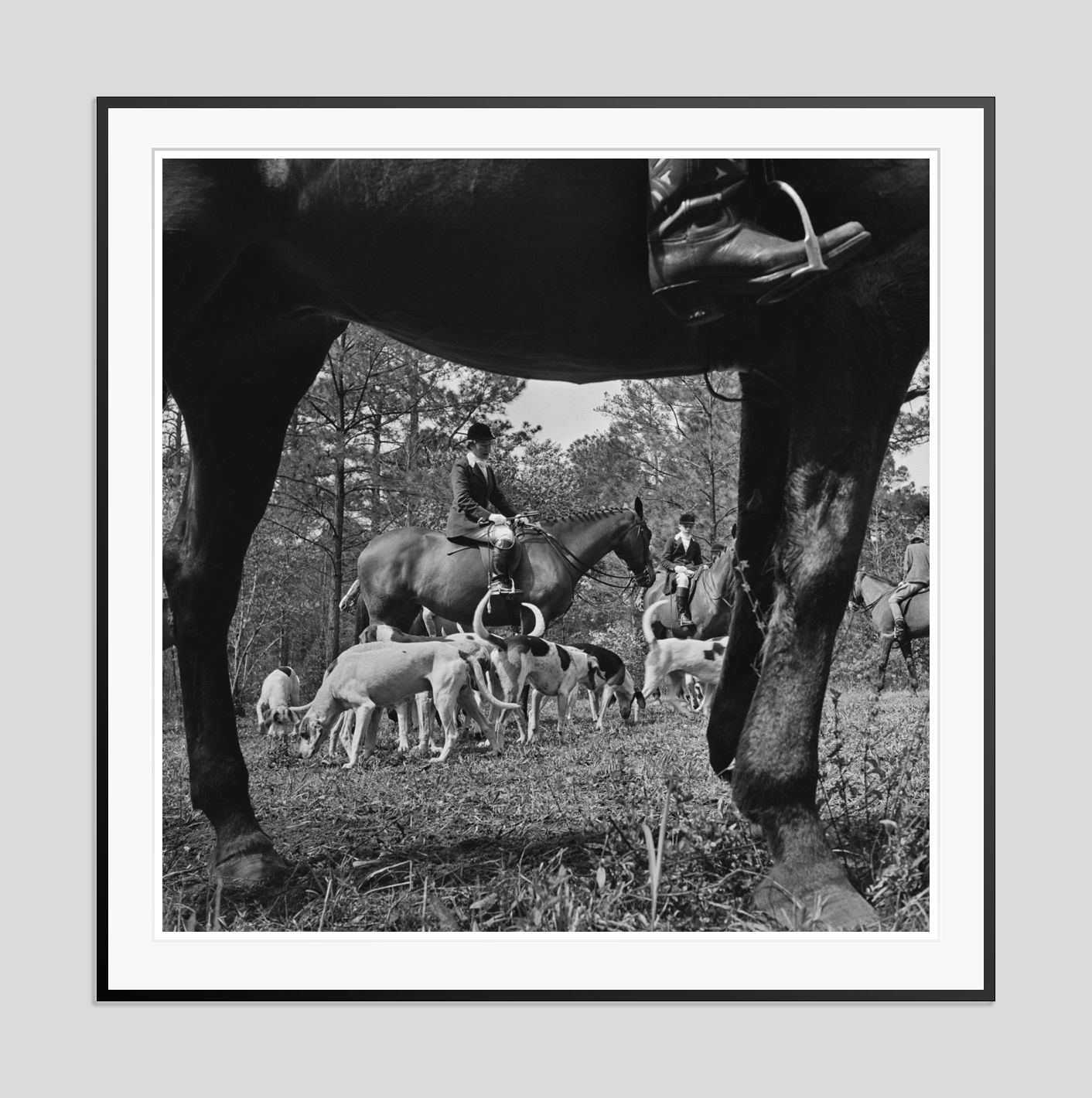 Slim Aarons 'Fox Hunt' Archival Pigment Print Framed In Black photo furniture