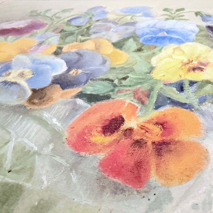Pansies Before The Darkness 1938 – Vintage Zweeds olieschilderij photo Kunst
