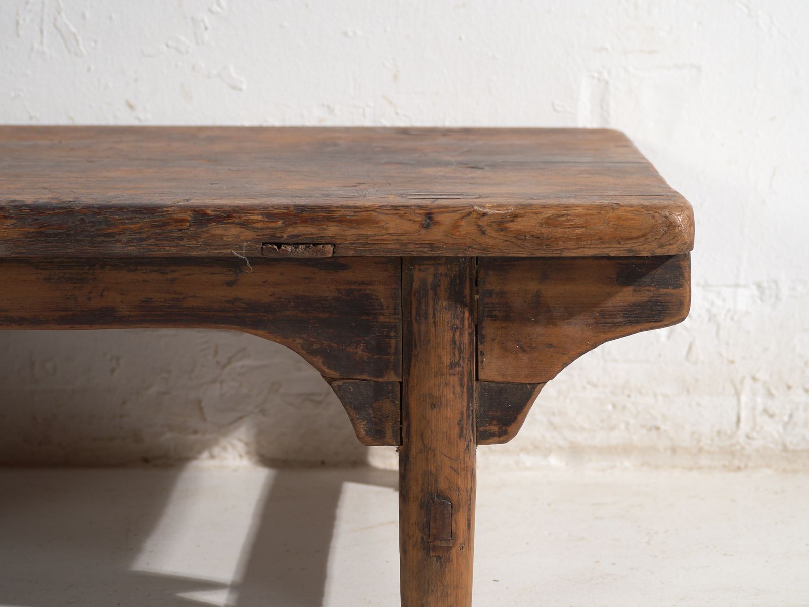 Antique Low Table In Pine Wood – China, Circa 1930 photo vinterior