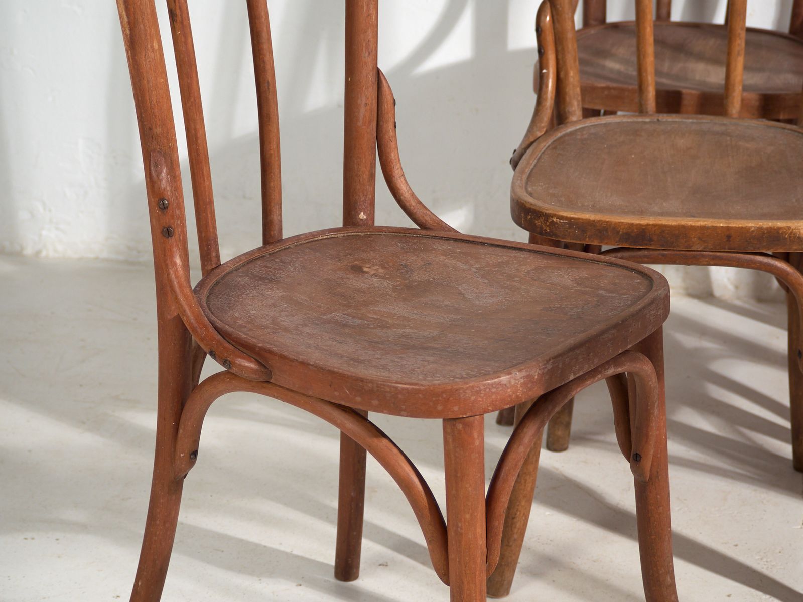 Antique Set Of 6 Bentwood Thonet Chairs – Central Europe, Circa 1900 photo for sale