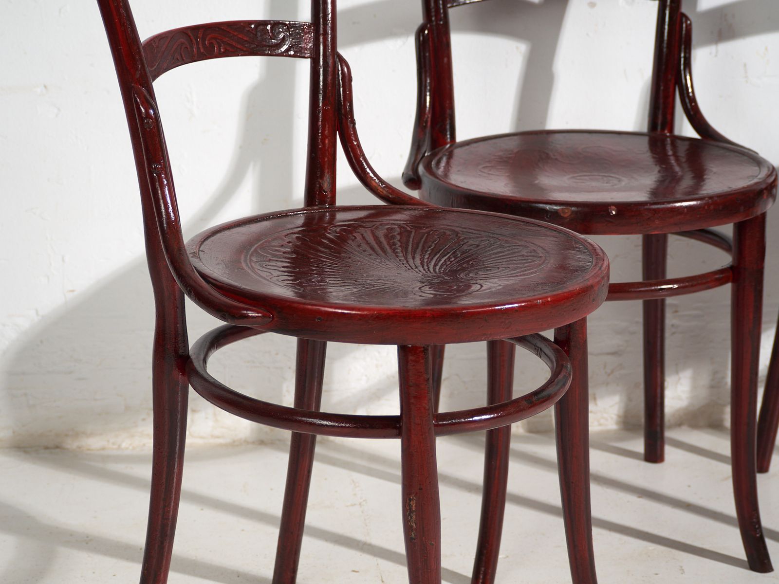 Antique Set Of 4 Bentwood Thonet Chairs – Central Europe, Circa 1900 photo for sale