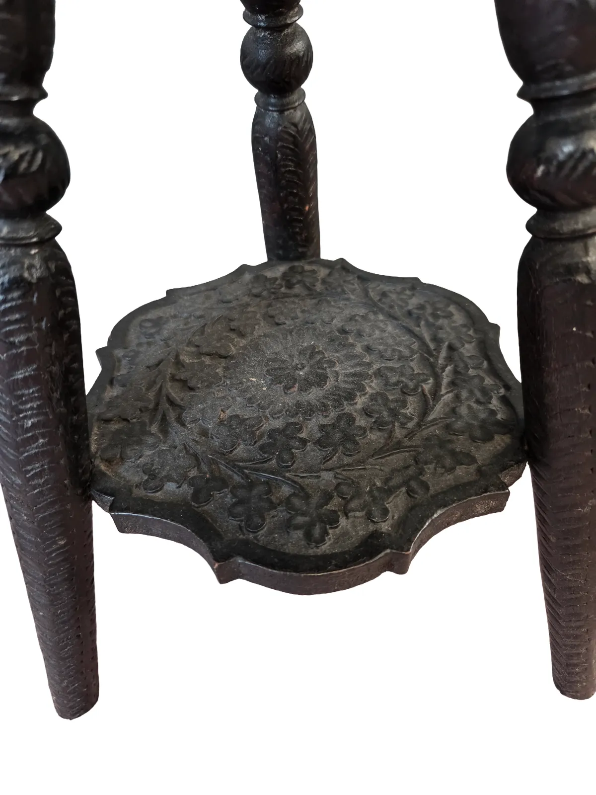 Pair Of Early 20th Century Anglo Indian Hand Carved Hardwood Side Tables photo 325.0