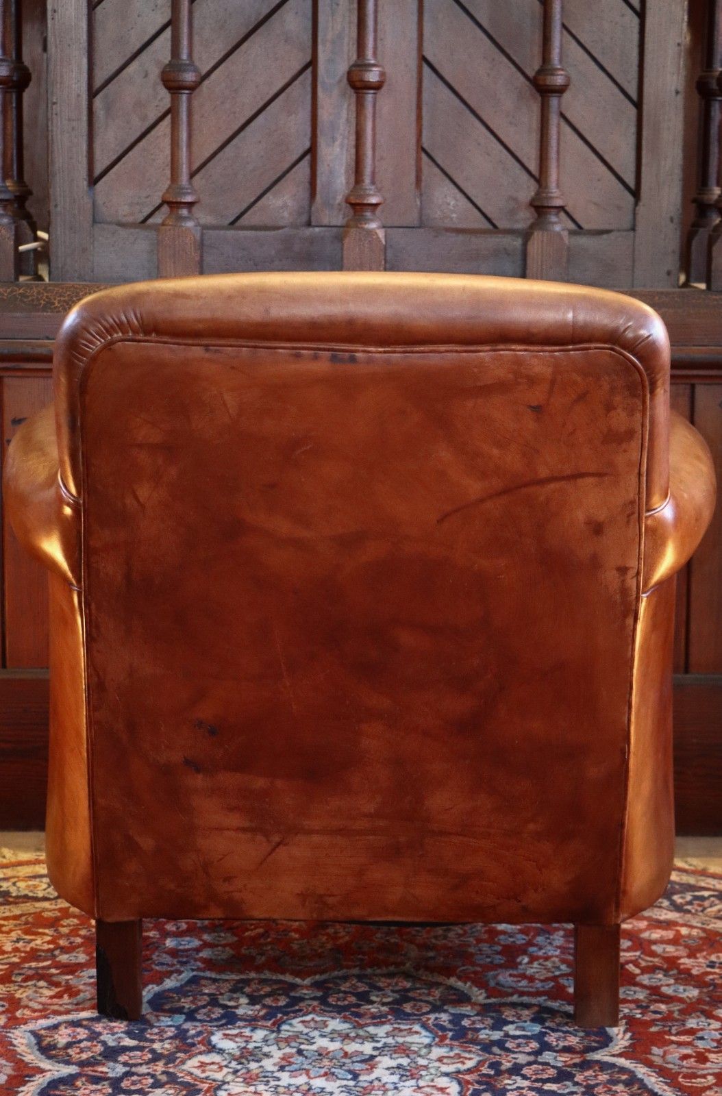 photo buy Laura Ashley Burlington Leather Library Club Fireside Leather Armchair Tan Del🚚