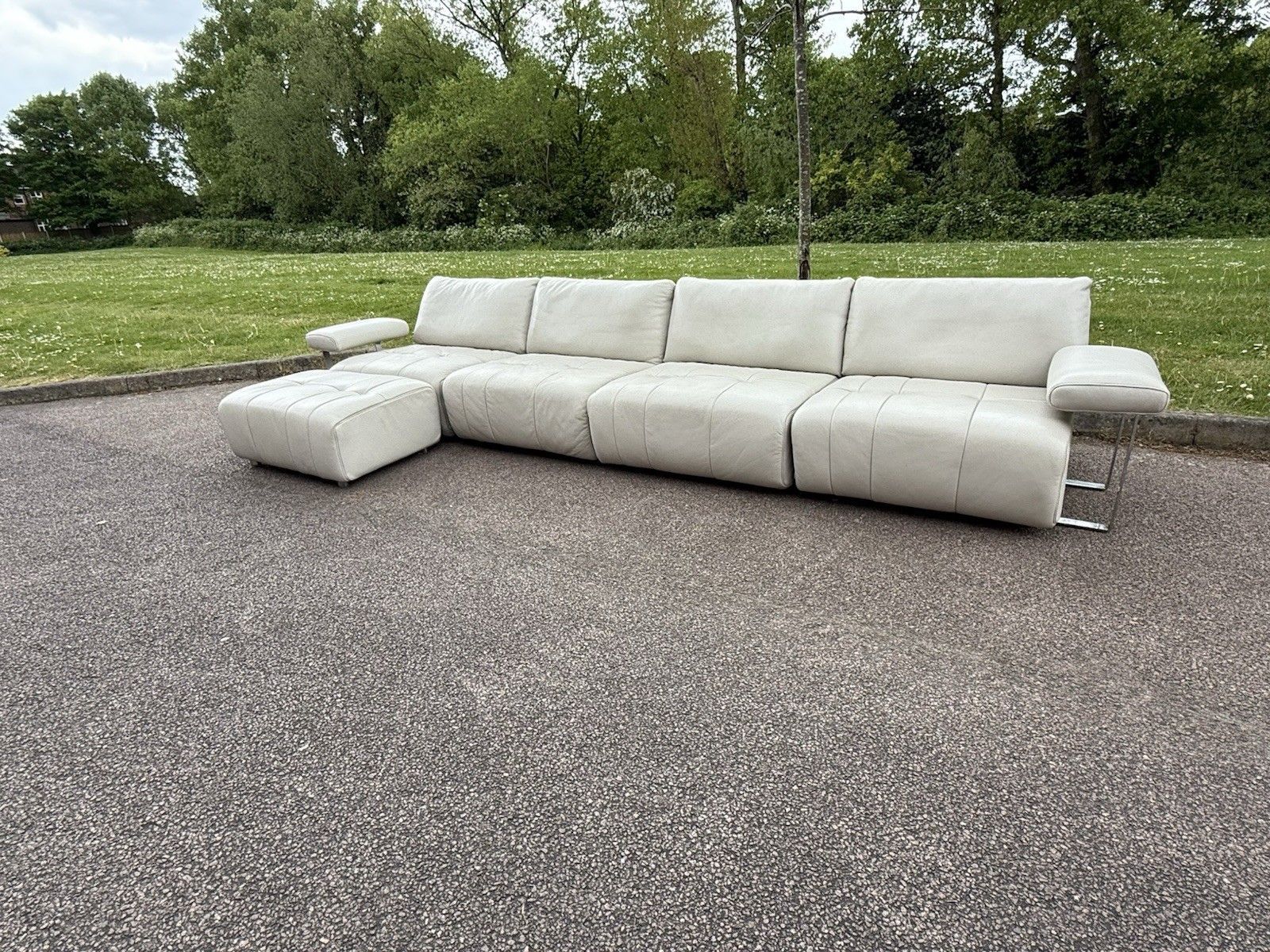 Vintage Style Modular Leather Corner Sofa  1960s 70s Heals  Timothy Oulton Style photo Furniture