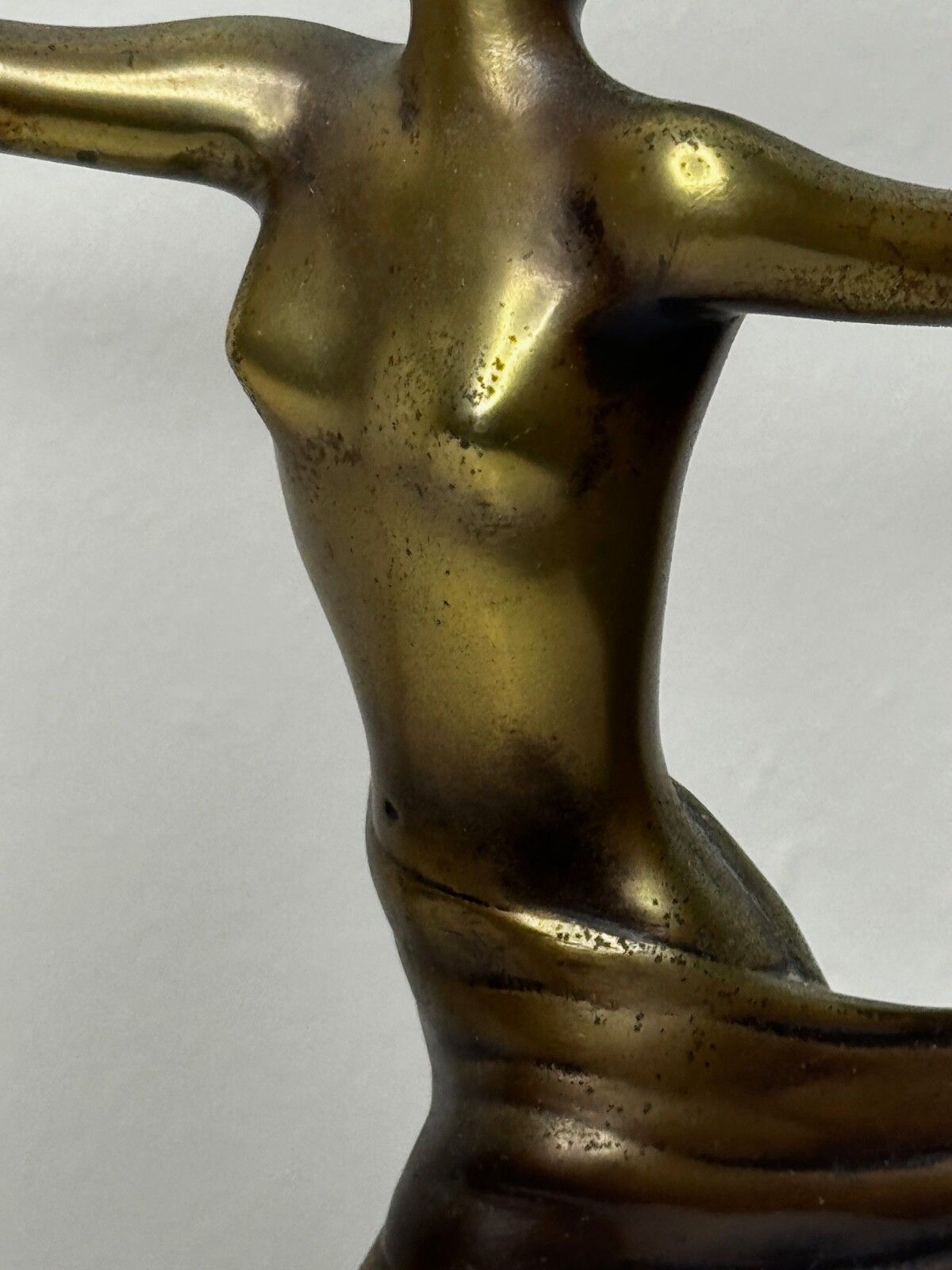 5000.0 Austrian Art Deco Sculpture Dancing Lady Closed Eyes With Elegant Legs Lorenzl photo