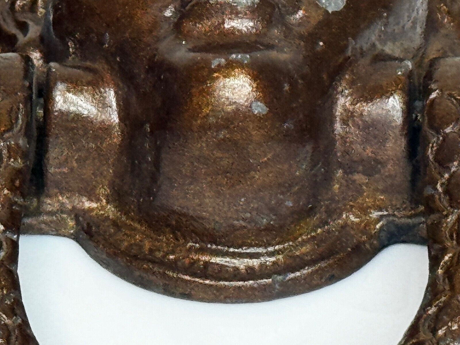 Pair Antique Neoclassical 19th Century Egyptian Sphinx Mask Bronze Door Knockers photo vinterior