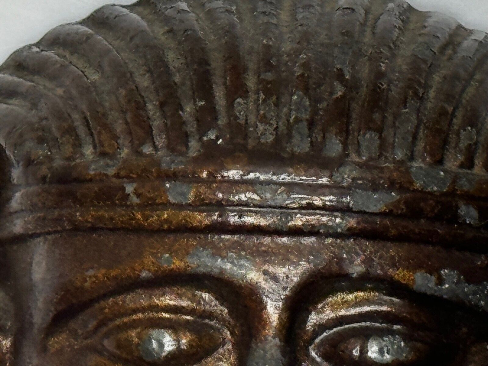 photo vinterior Pair Antique Neoclassical 19th Century Egyptian Sphinx Mask Bronze Door Knockers